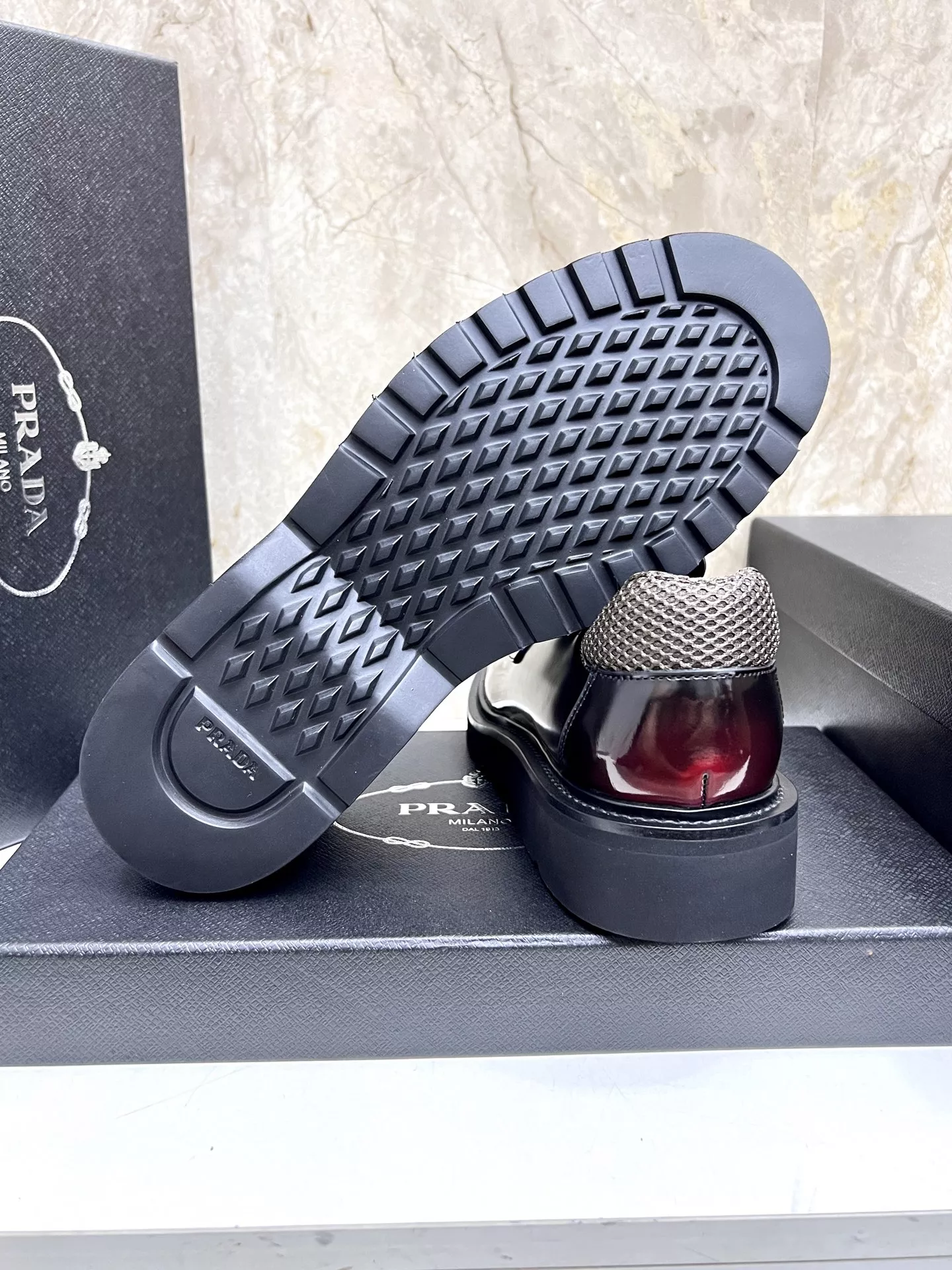 Prada Leather Shoes For Men Affordable 9046