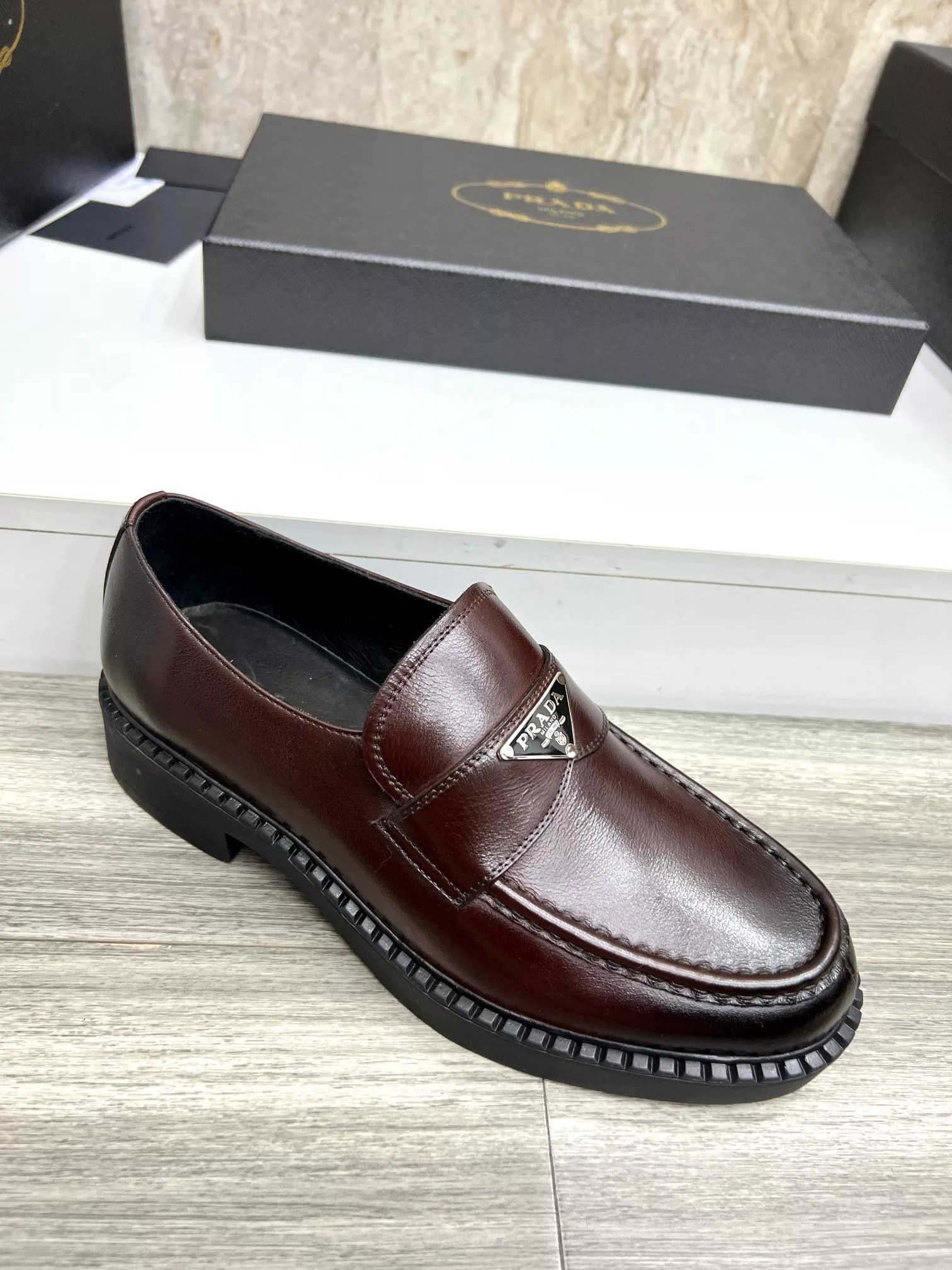 Prada Leather Shoes For Men Comfortable 6457