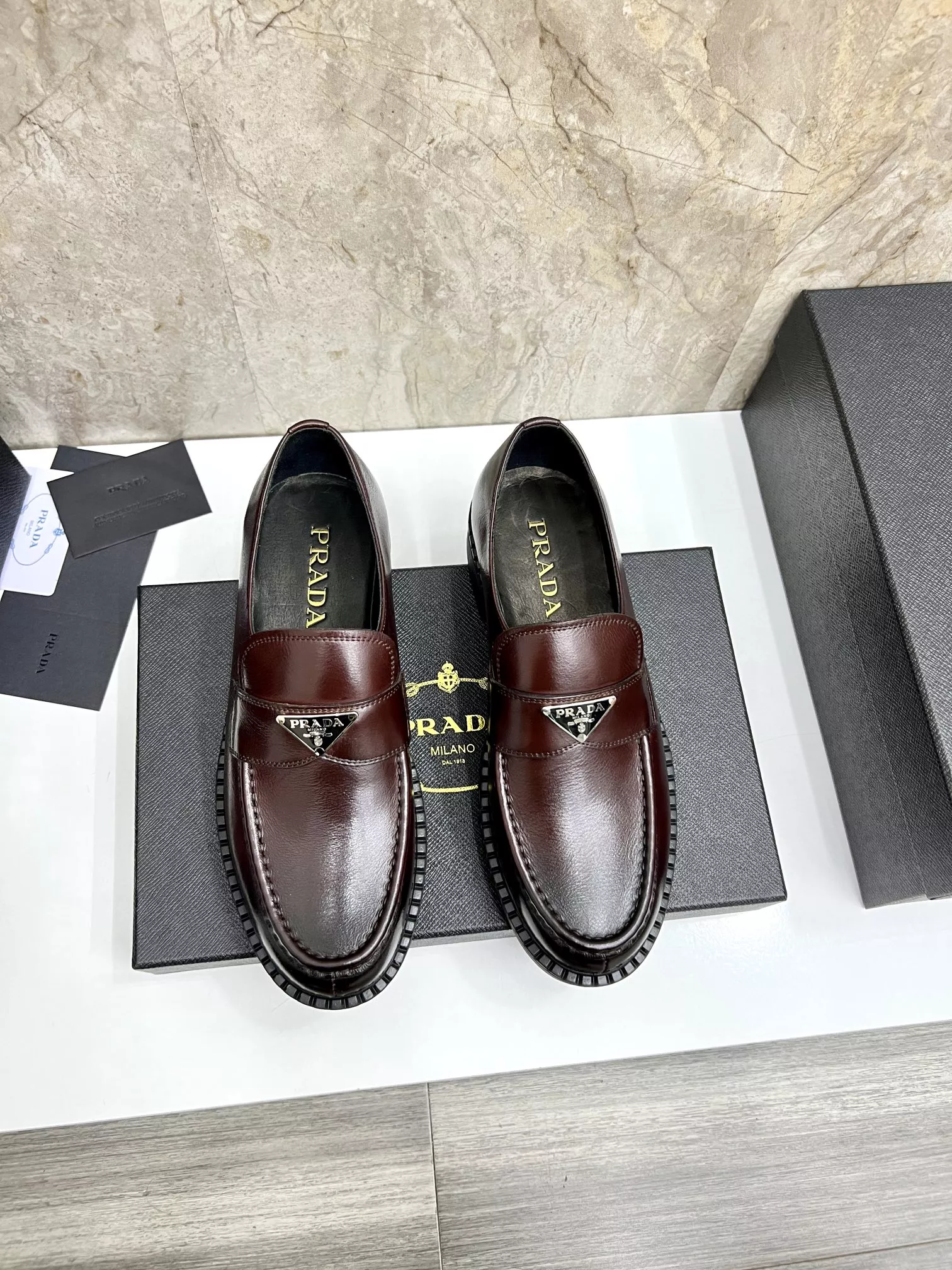 Prada Leather Shoes For Men Comfortable 6457