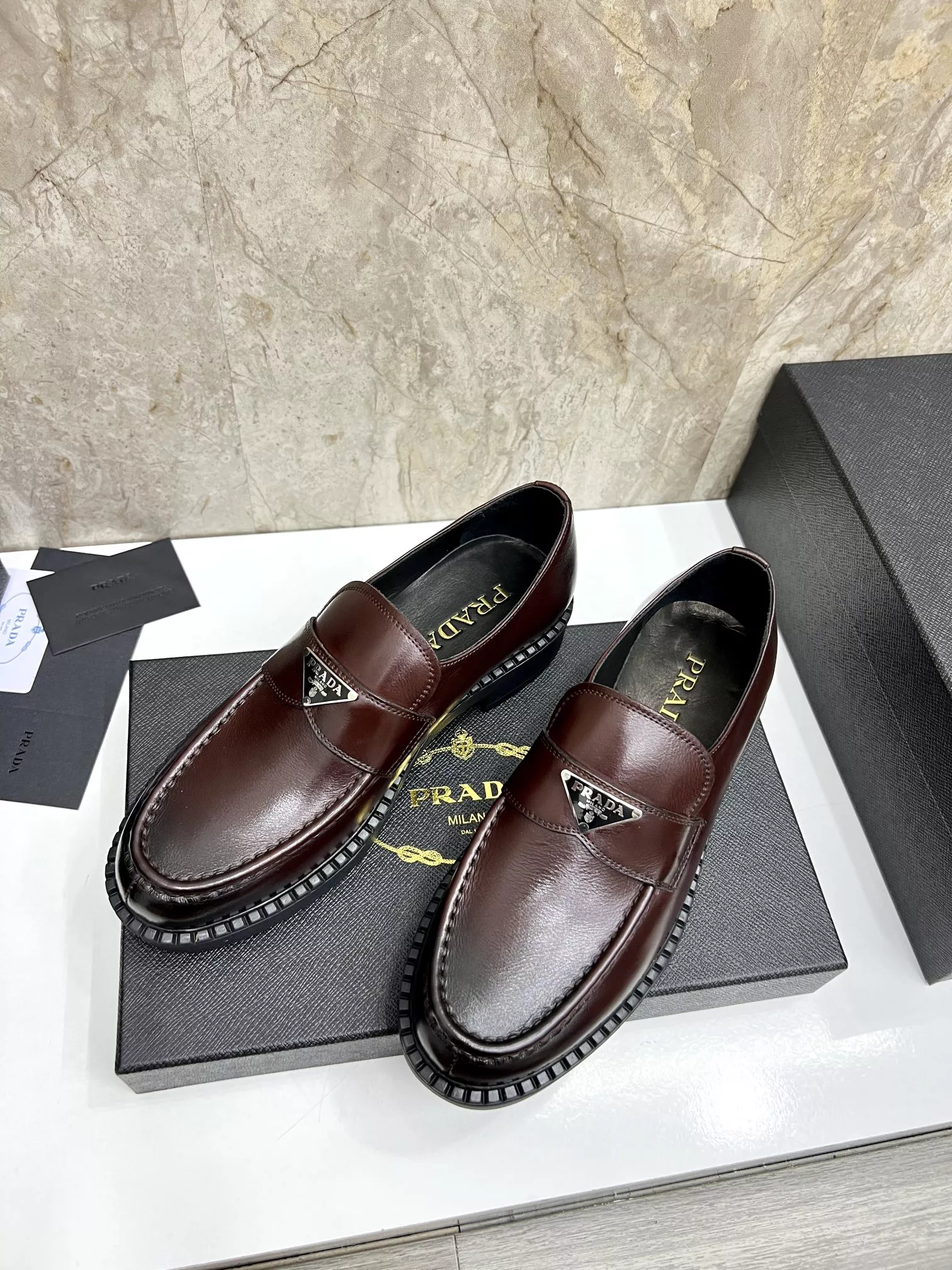 Prada Leather Shoes For Men Comfortable 6457