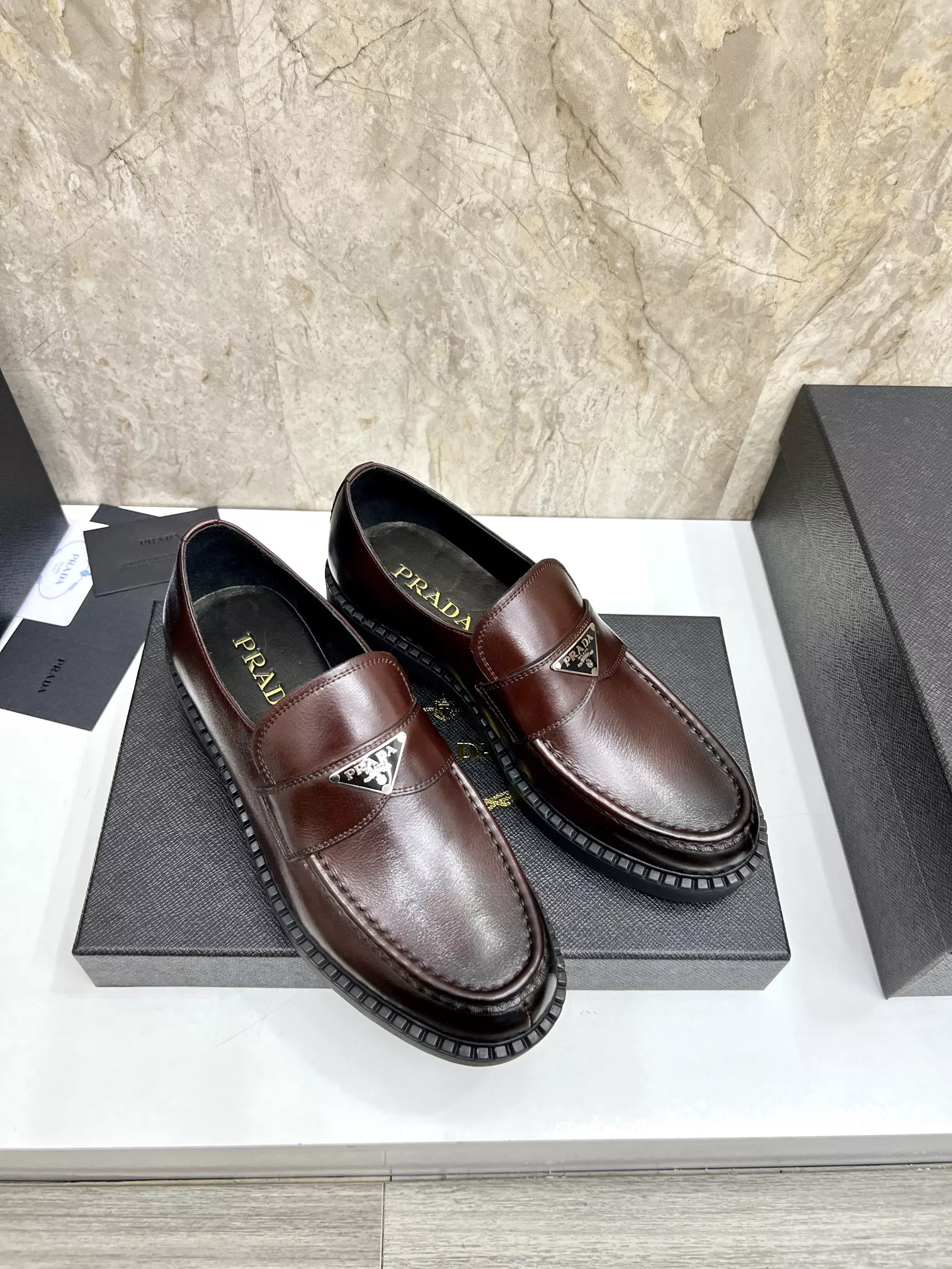 Prada Leather Shoes For Men Comfortable 6457