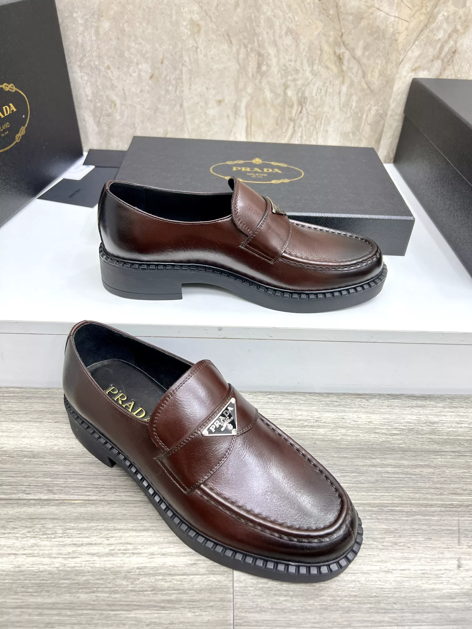 Prada Leather Shoes For Men Comfortable 6457