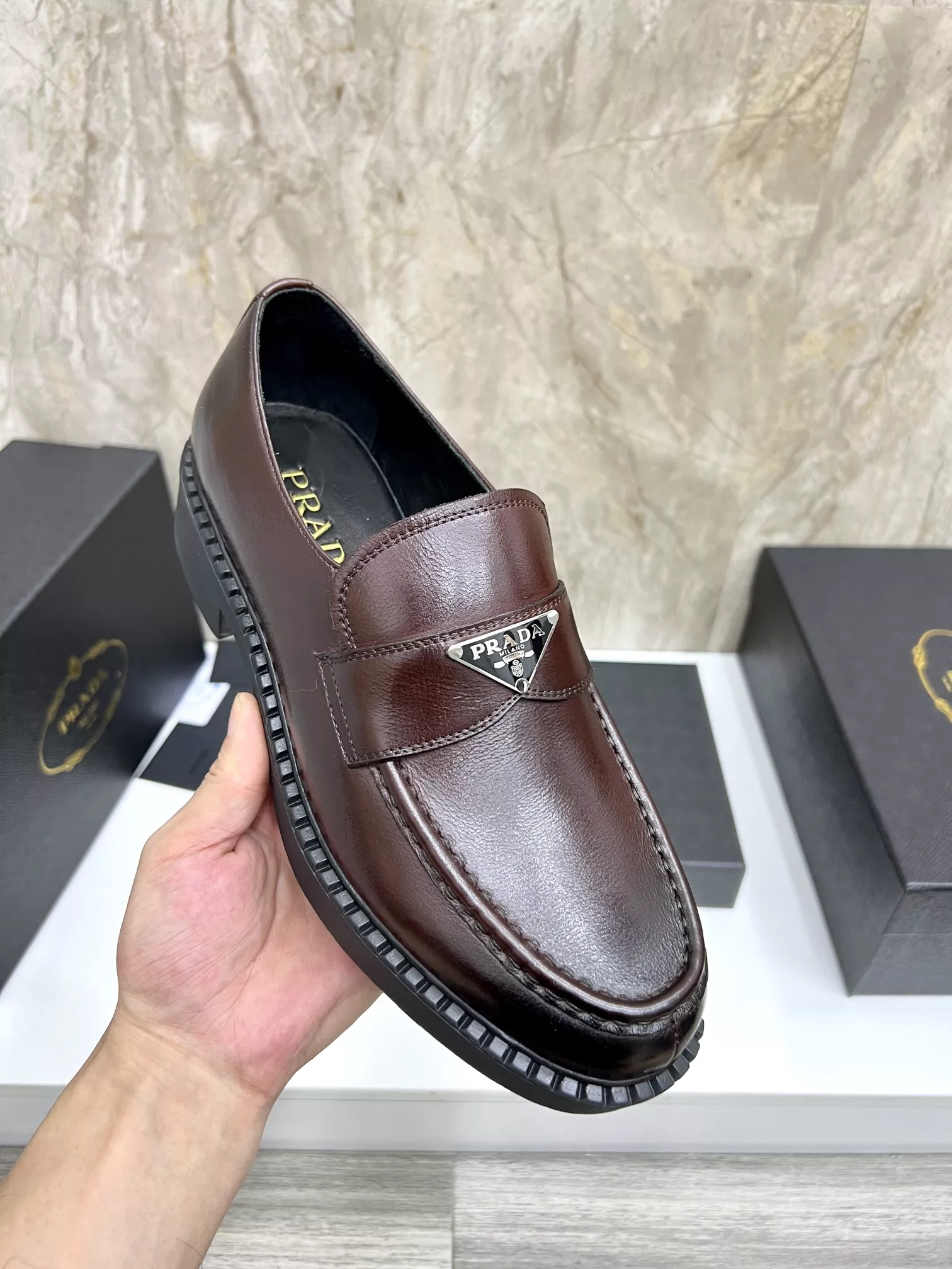 Prada Leather Shoes For Men Comfortable 6457