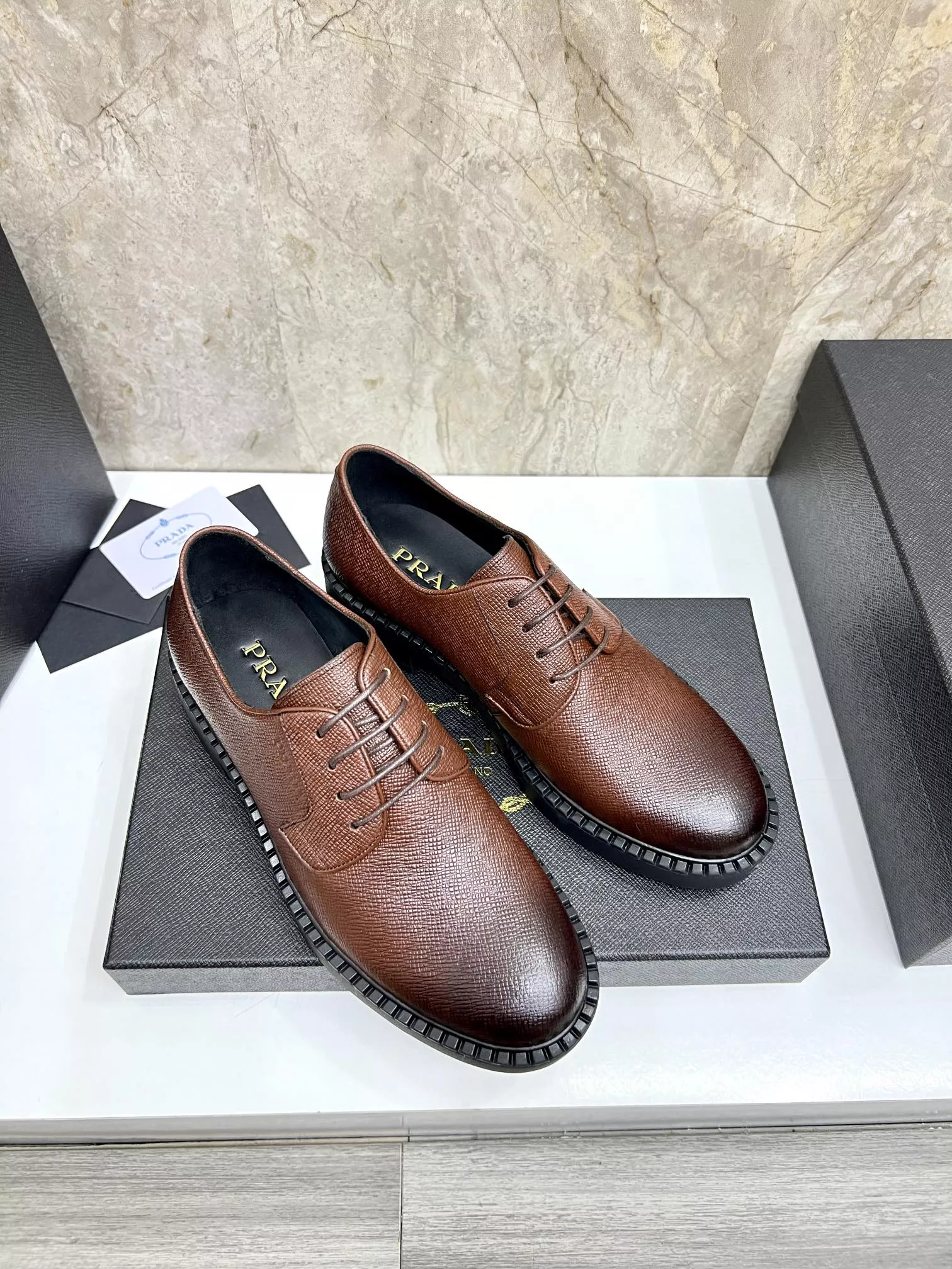 Prada Leather Shoes For Men Compact 2746