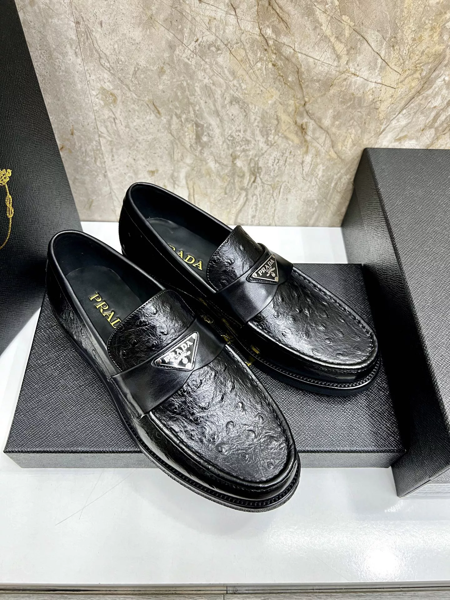 Prada Leather Shoes For Men Compact 7053