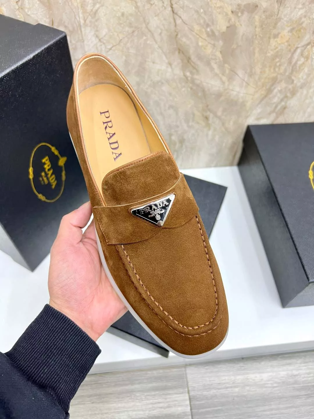 Prada Leather Shoes For Men Cozy 4304
