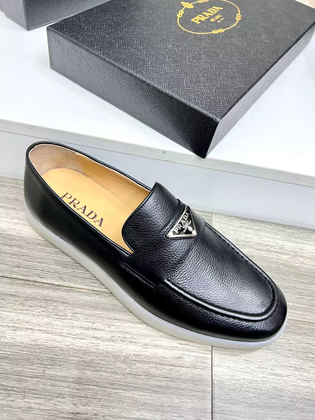 Prada Leather Shoes For Men Cozy 6126