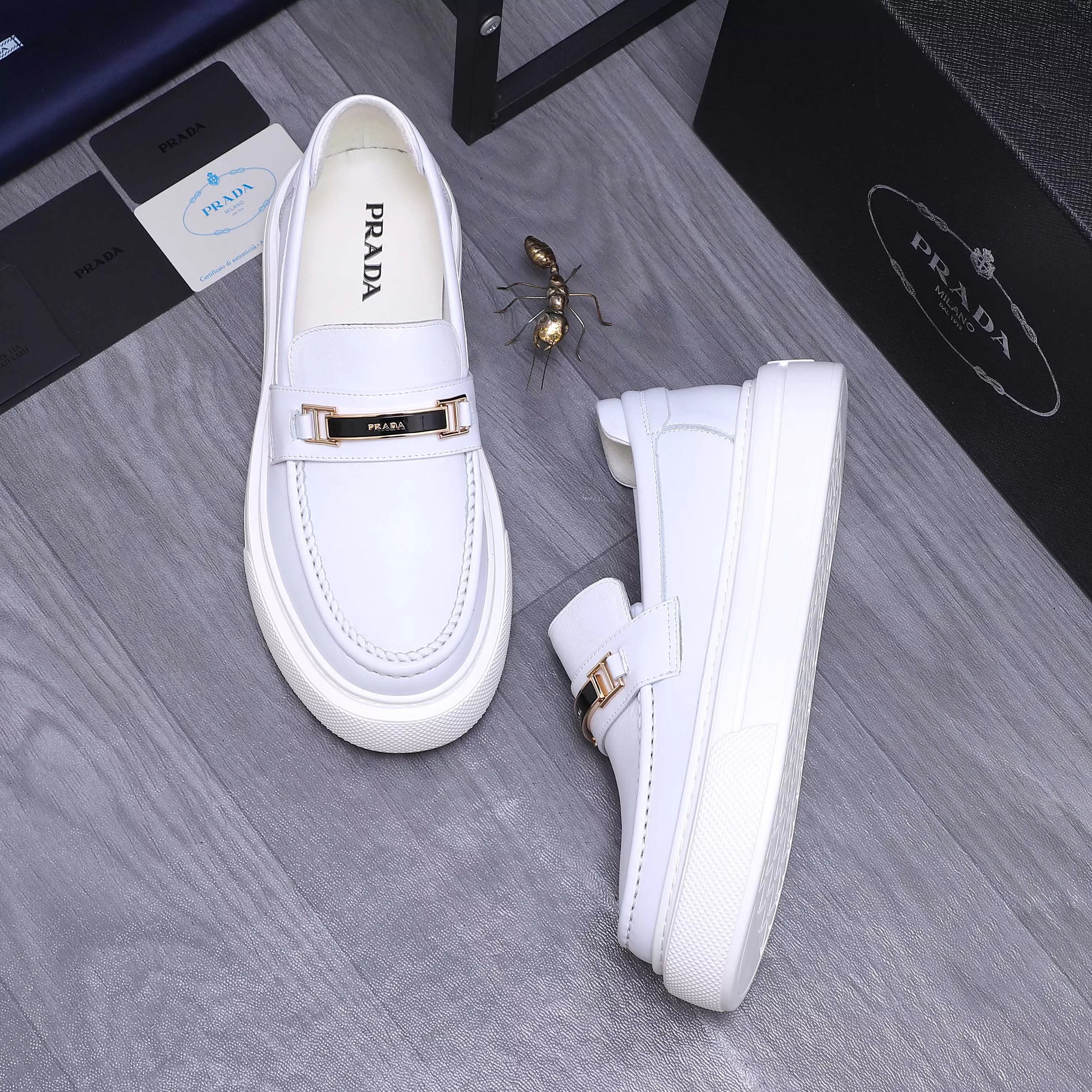 Prada Leather Shoes For Men Fashionable 7272
