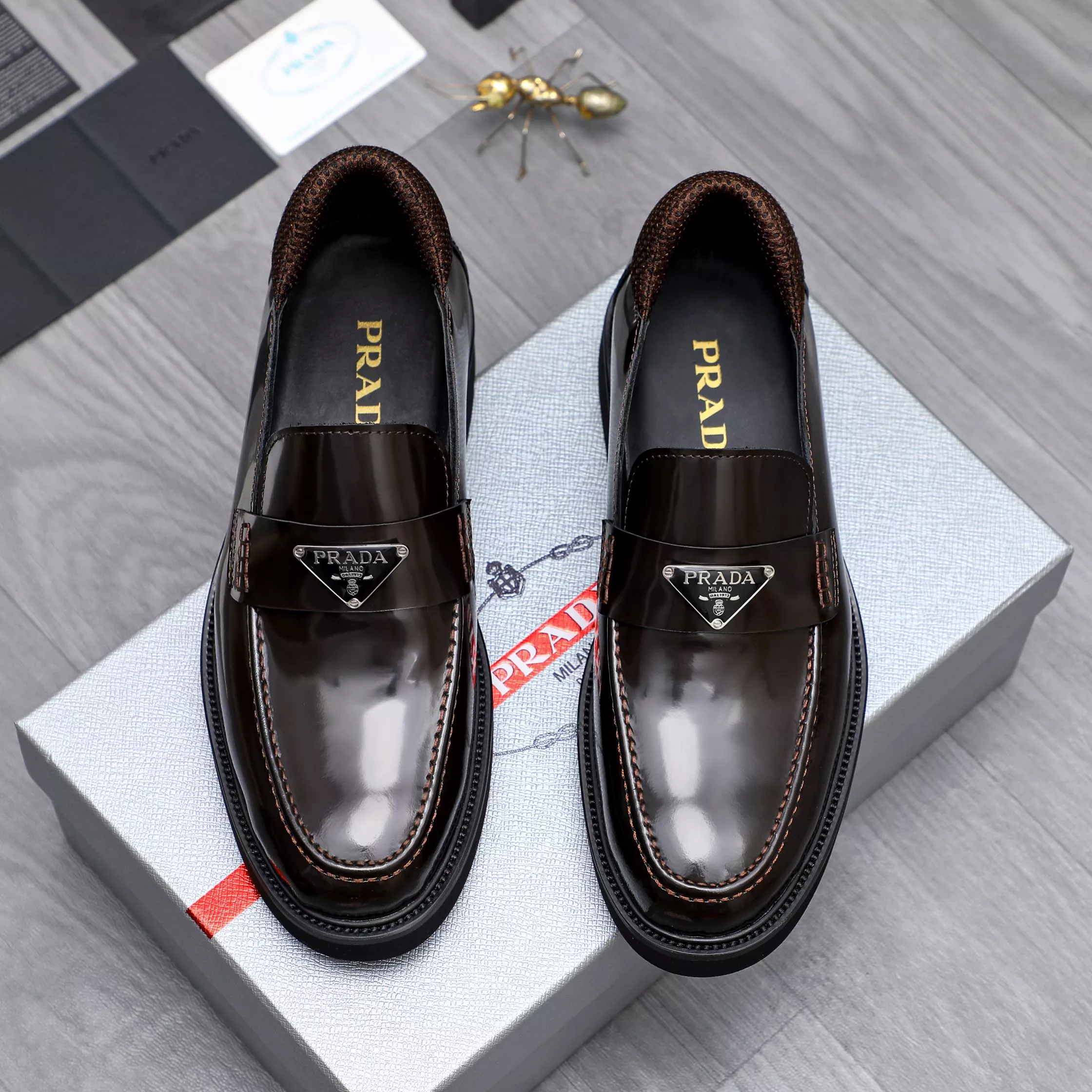 Prada Leather Shoes For Men Functional 4220