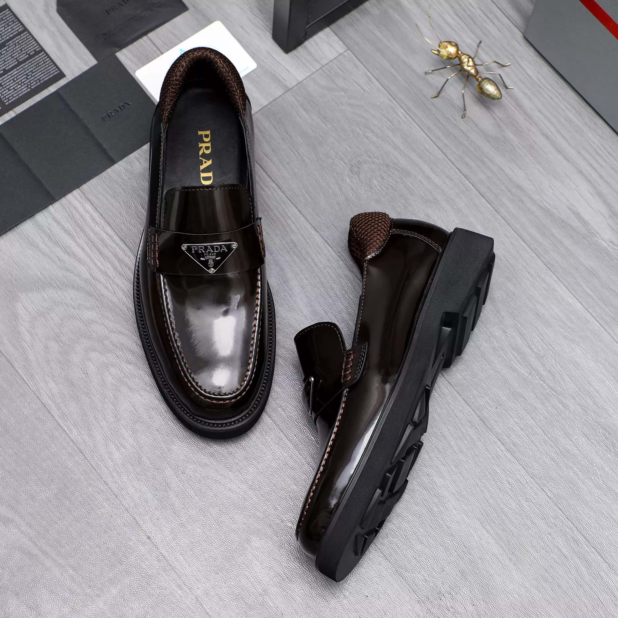 Prada Leather Shoes For Men Functional 4220