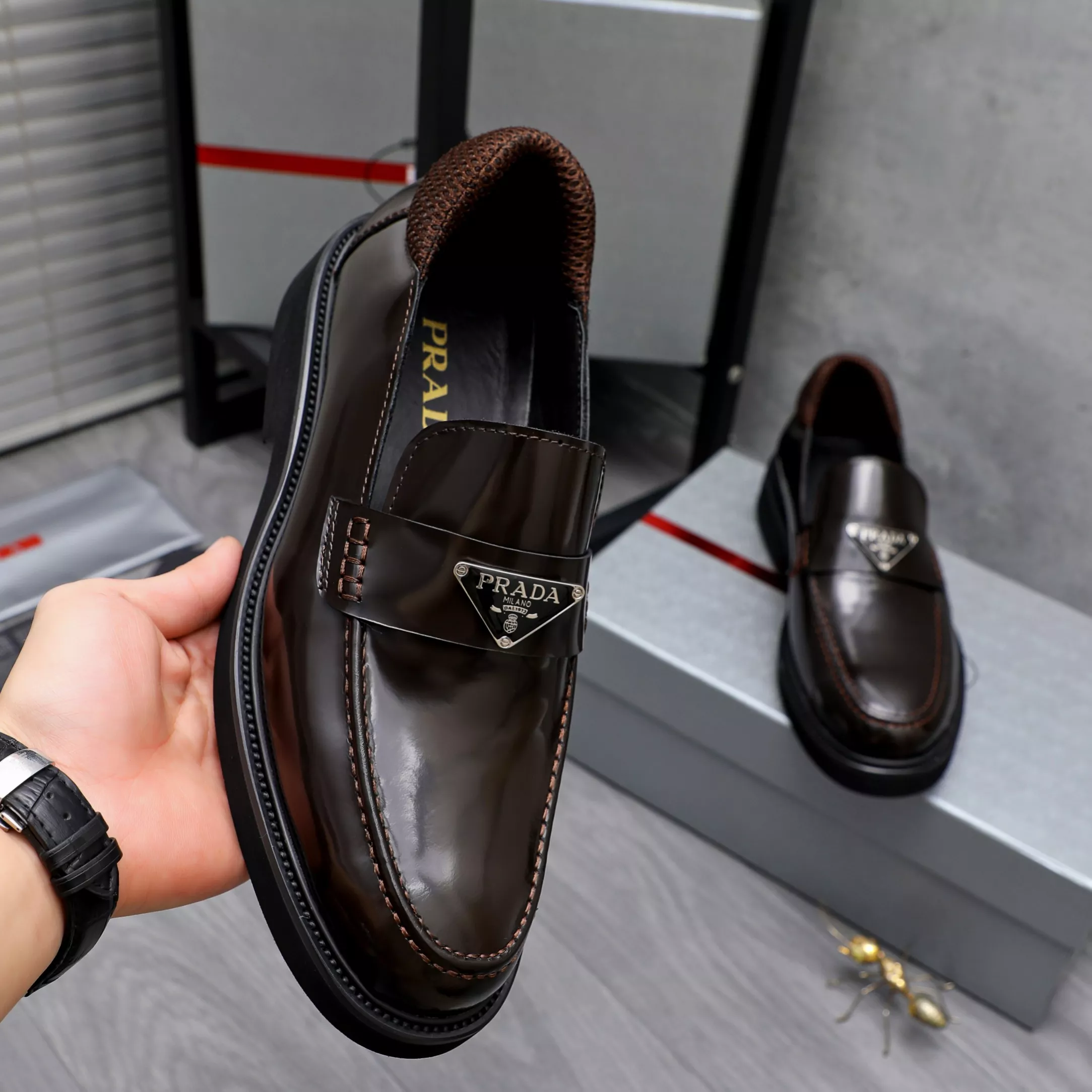 Prada Leather Shoes For Men Functional 4220