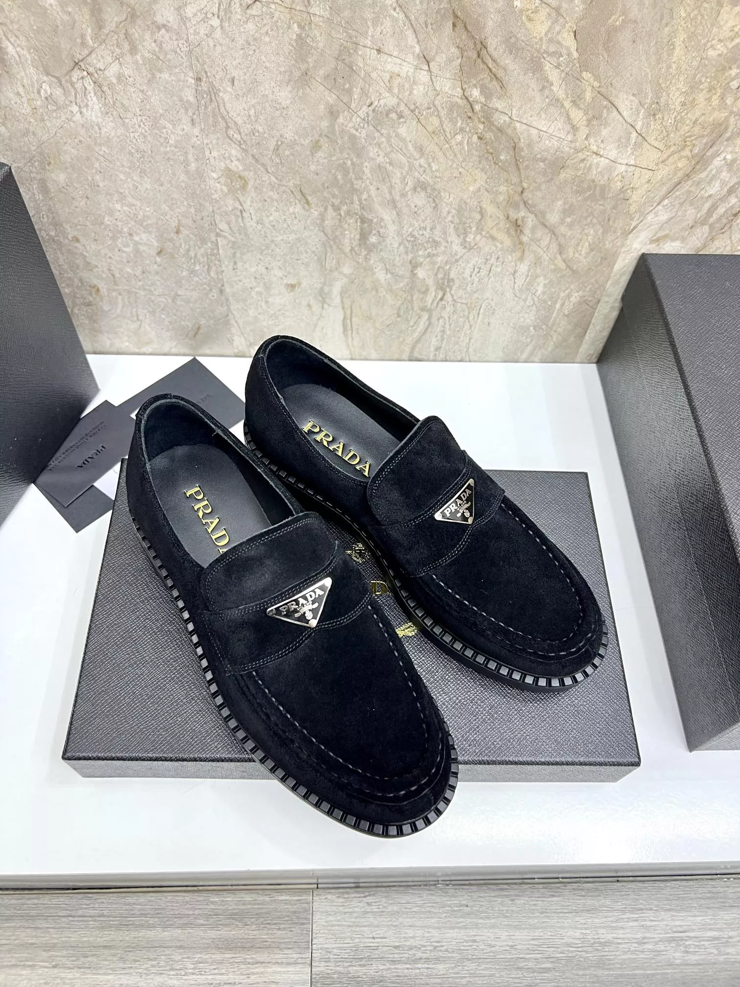 Prada Leather Shoes For Men Functional 5652