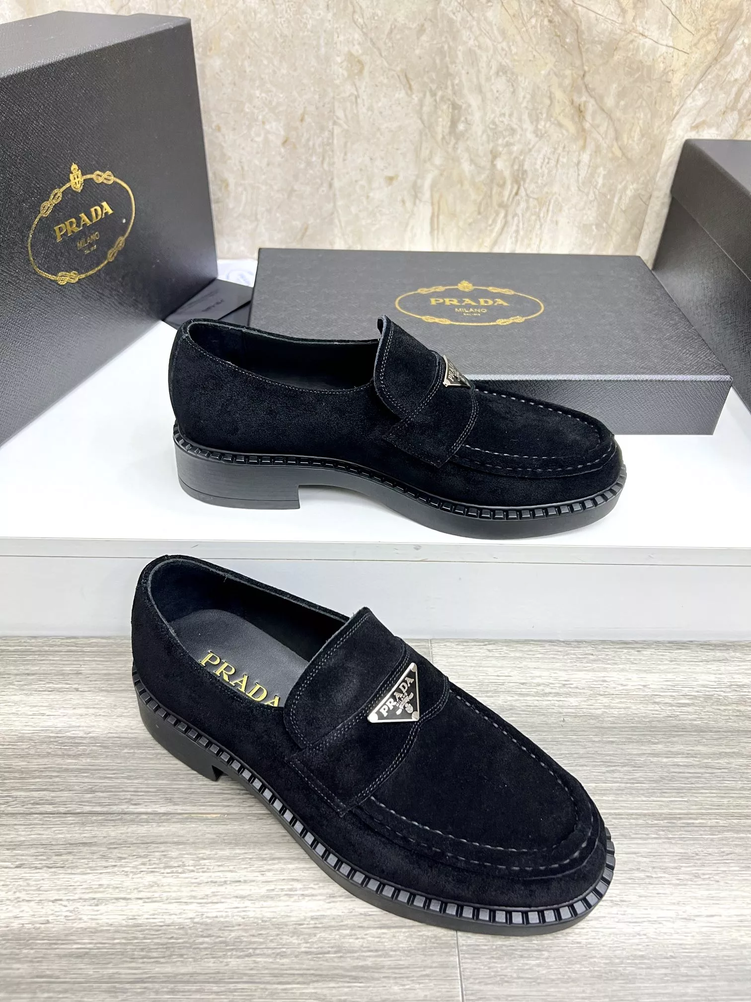 Prada Leather Shoes For Men Functional 5652