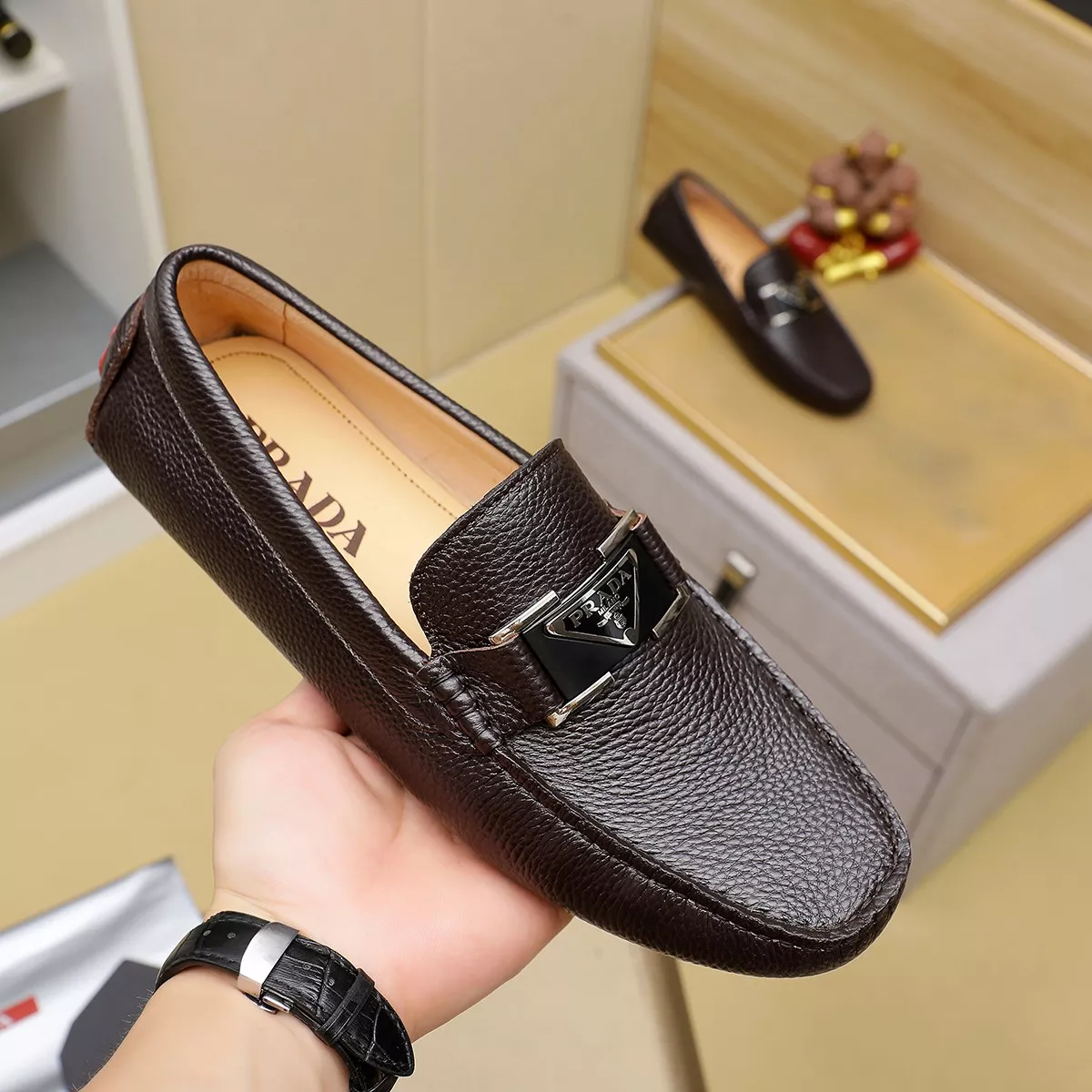 Prada Leather Shoes For Men GoodFit 1975