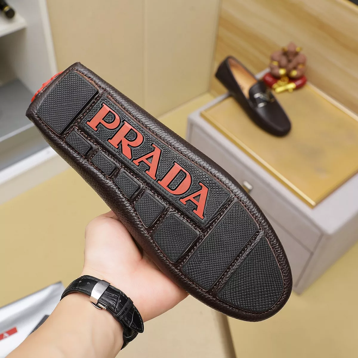 Prada Leather Shoes For Men GoodFit 1975
