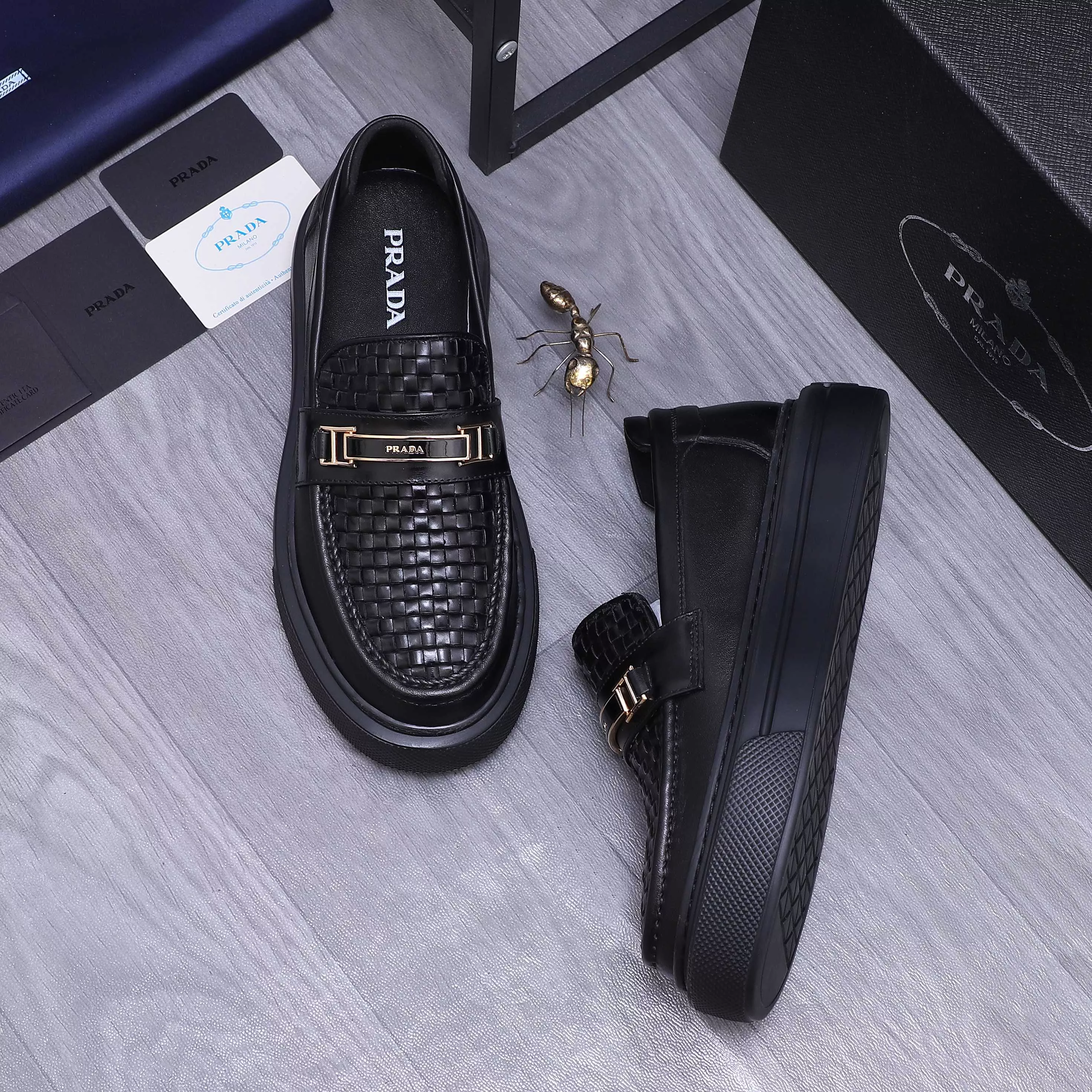 Prada Leather Shoes For Men GoodFit 9828