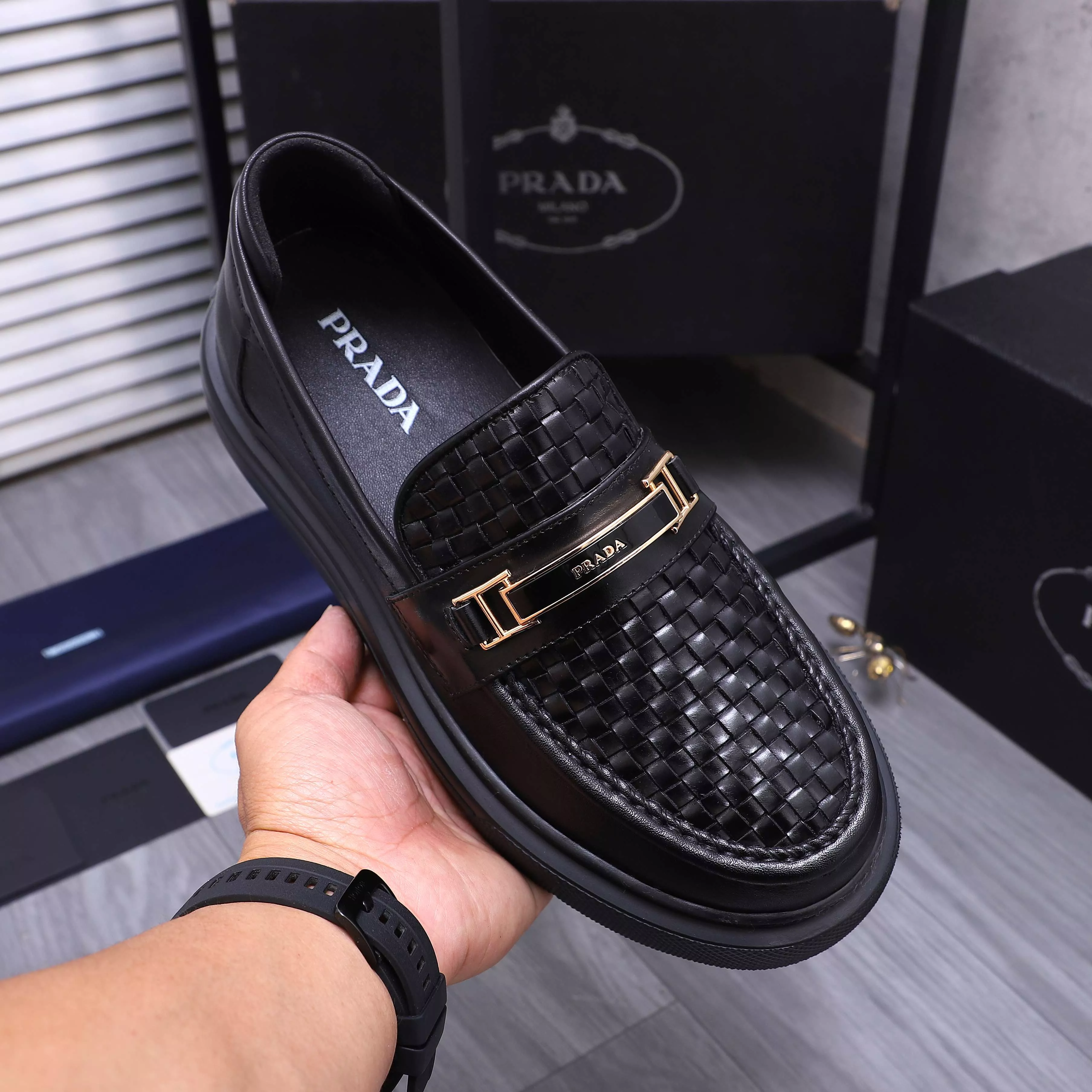 Prada Leather Shoes For Men GoodFit 9828