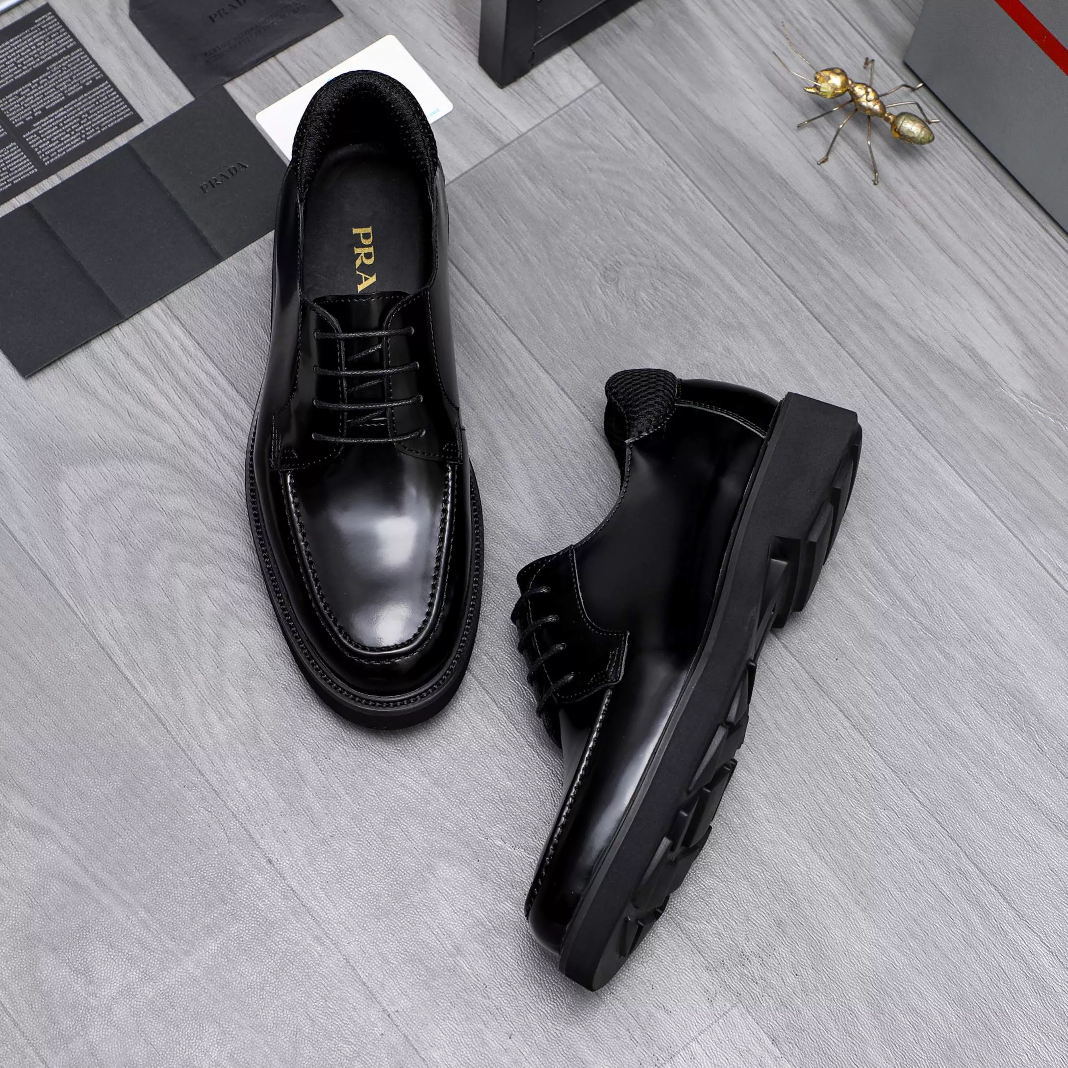 Prada Leather Shoes For Men Popular 8281