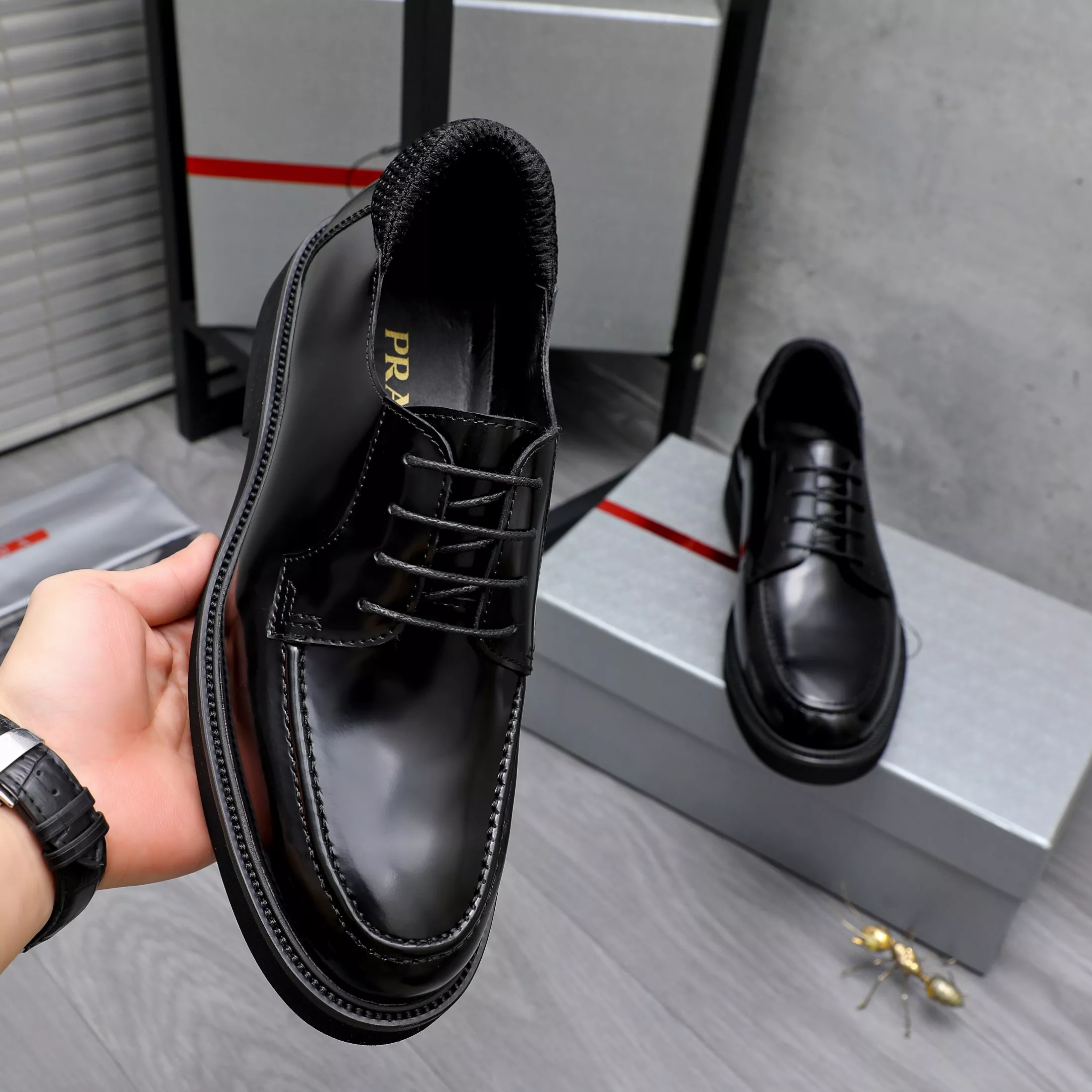 Prada Leather Shoes For Men Popular 8281