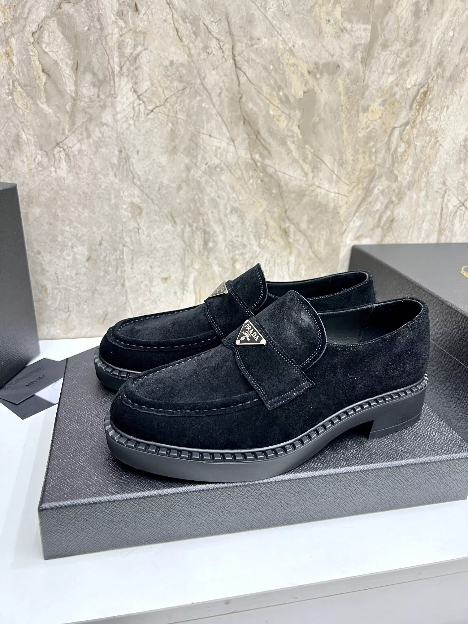 Prada Leather Shoes For Men Refined 2079