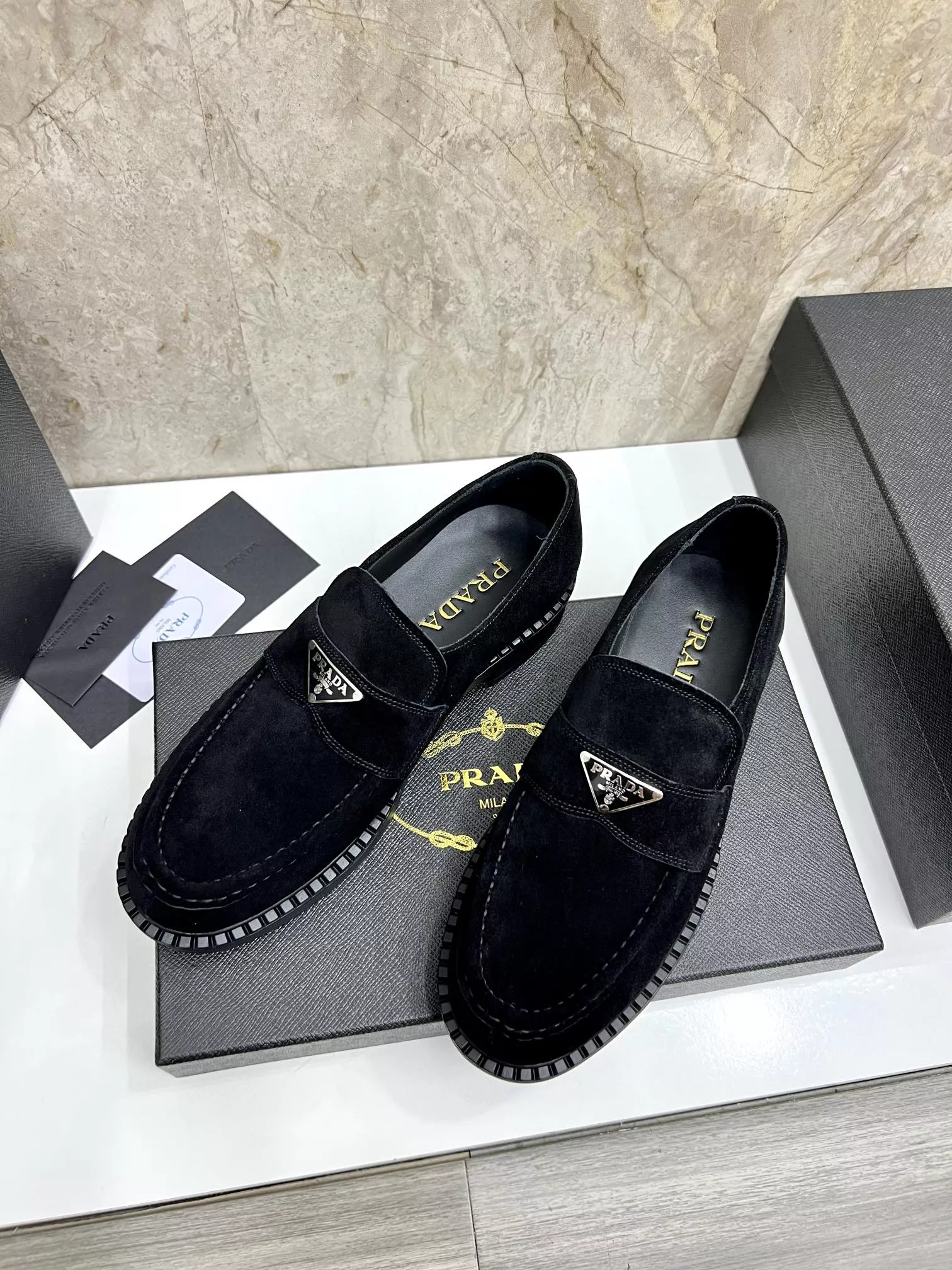 Prada Leather Shoes For Men Refined 2079