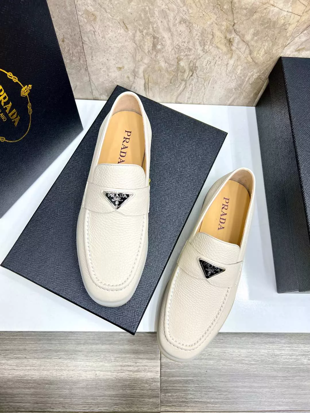 Prada Leather Shoes For Men Soft 5986