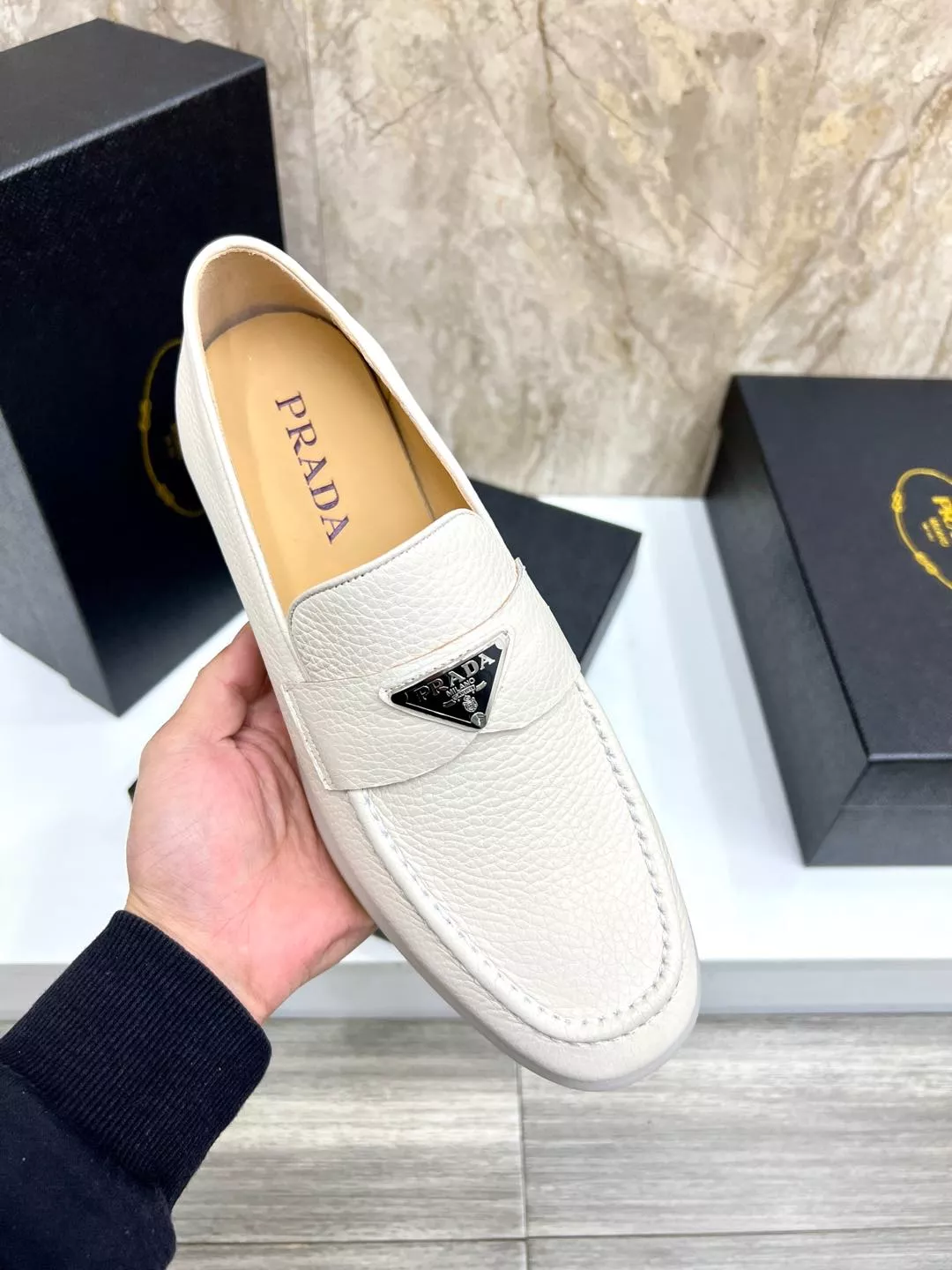 Prada Leather Shoes For Men Soft 5986