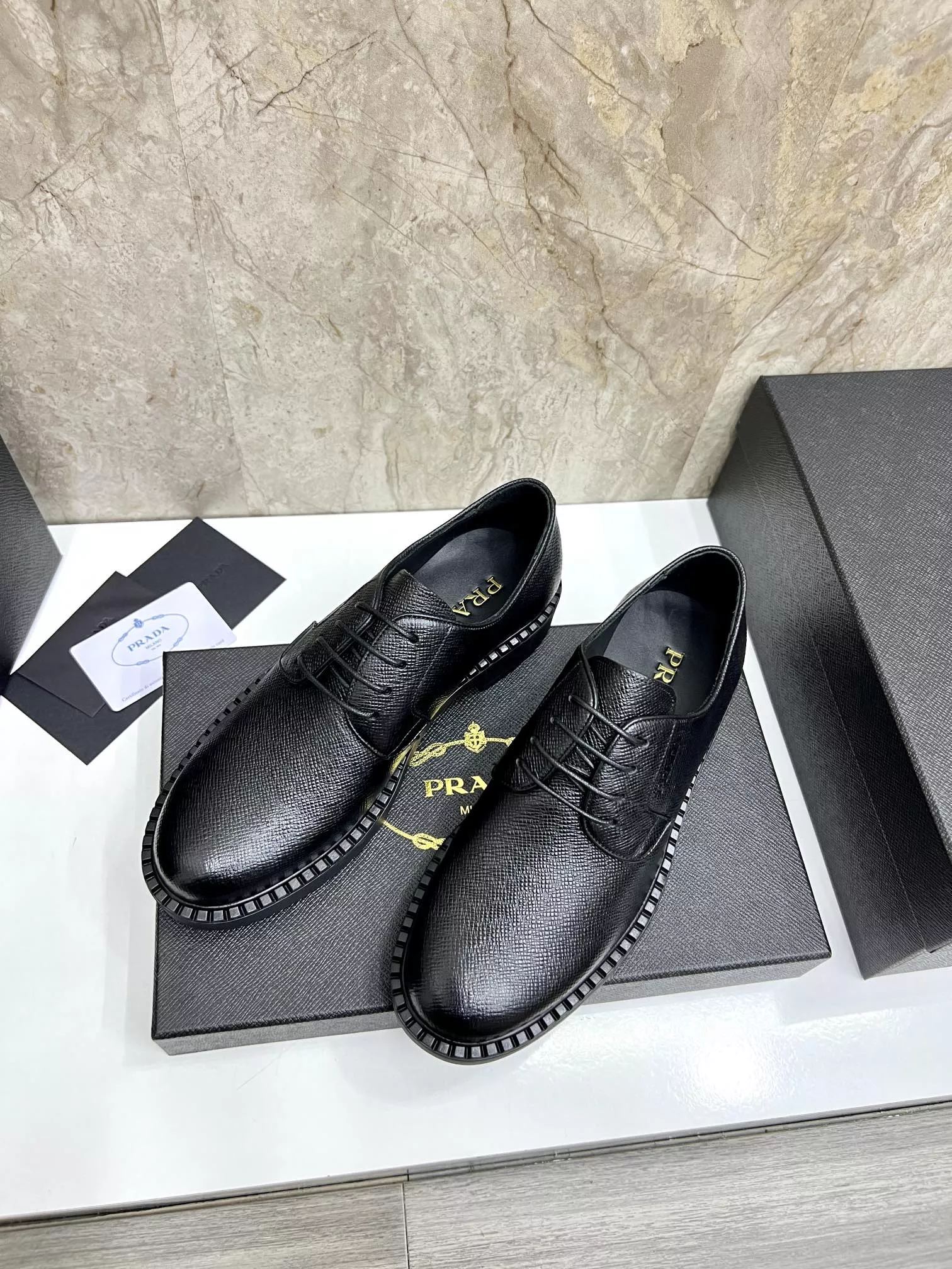Prada Leather Shoes For Men Soft 993
