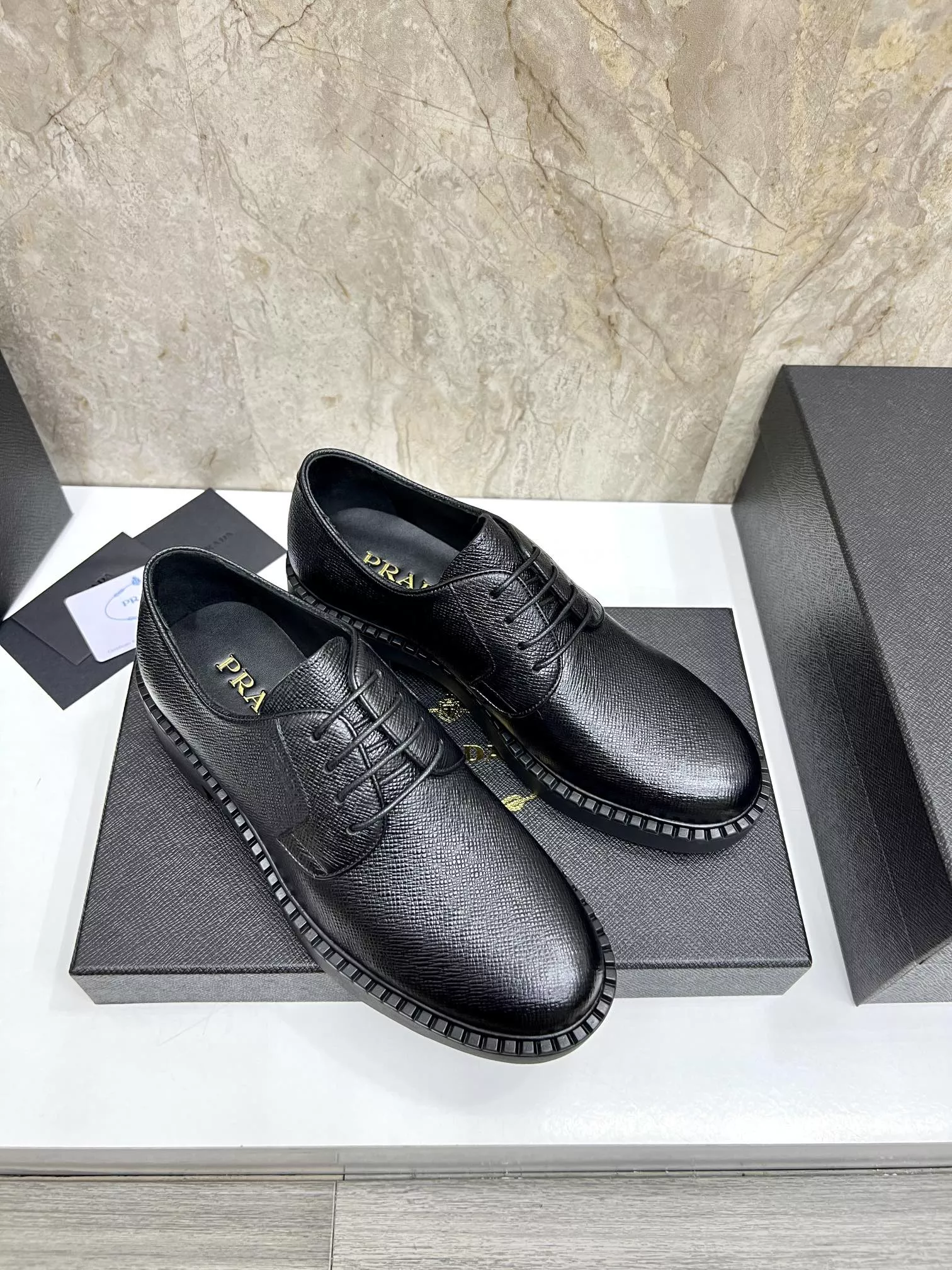 Prada Leather Shoes For Men Soft 993