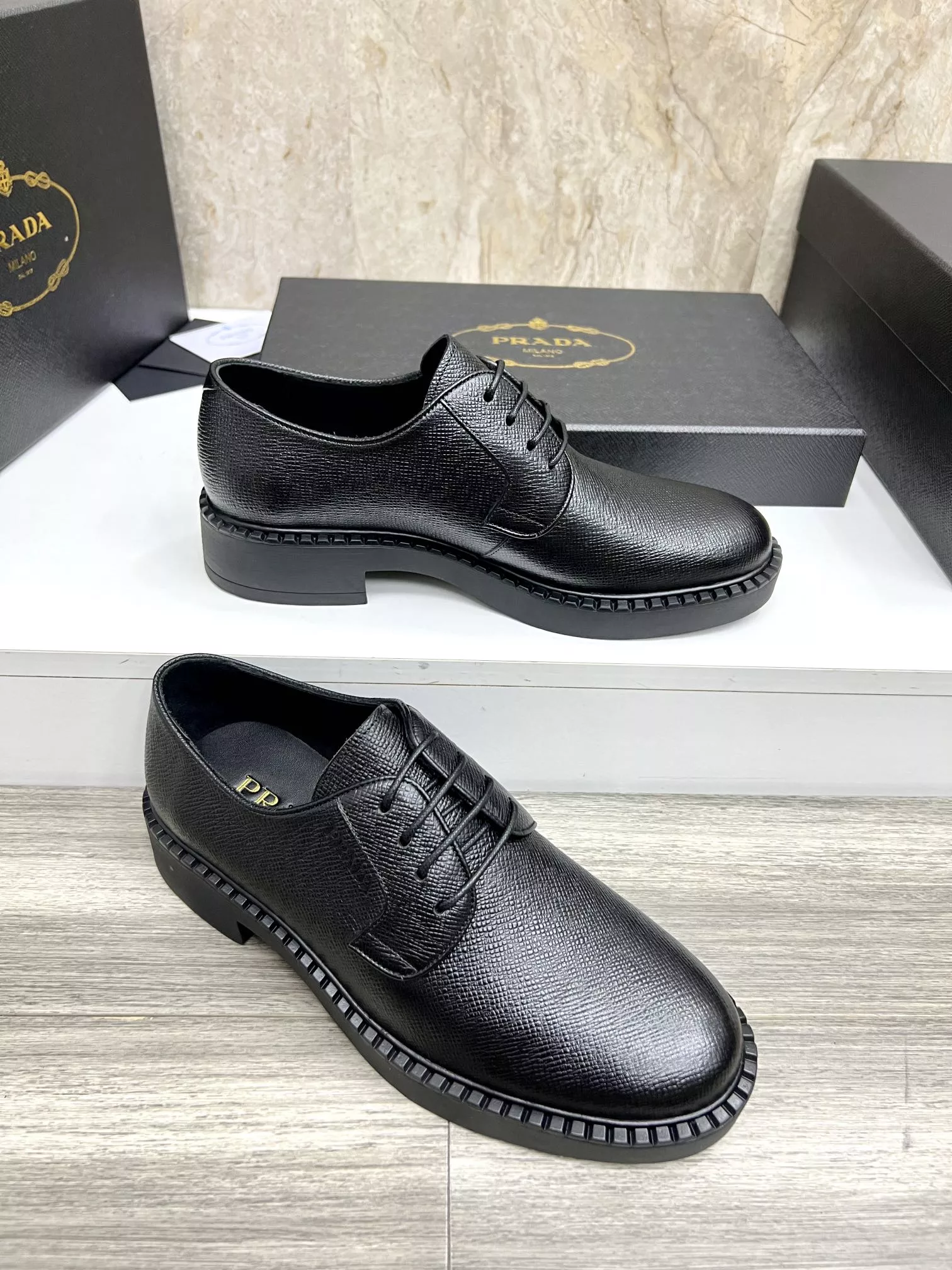 Prada Leather Shoes For Men Soft 993