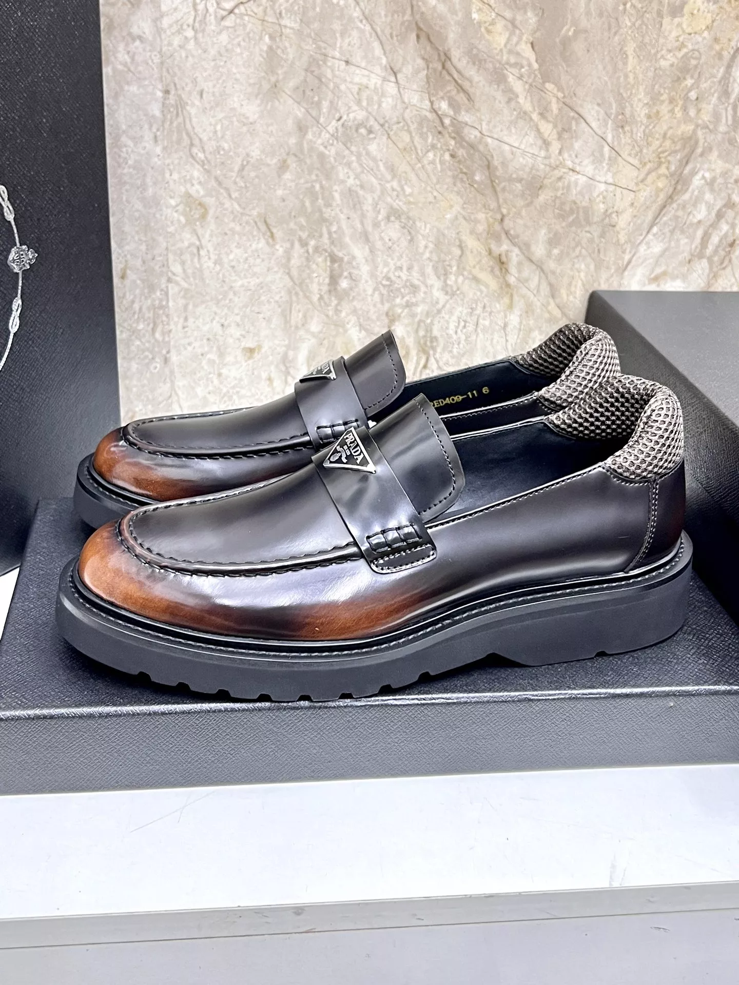 Prada Leather Shoes For Men Sophisticated 6508