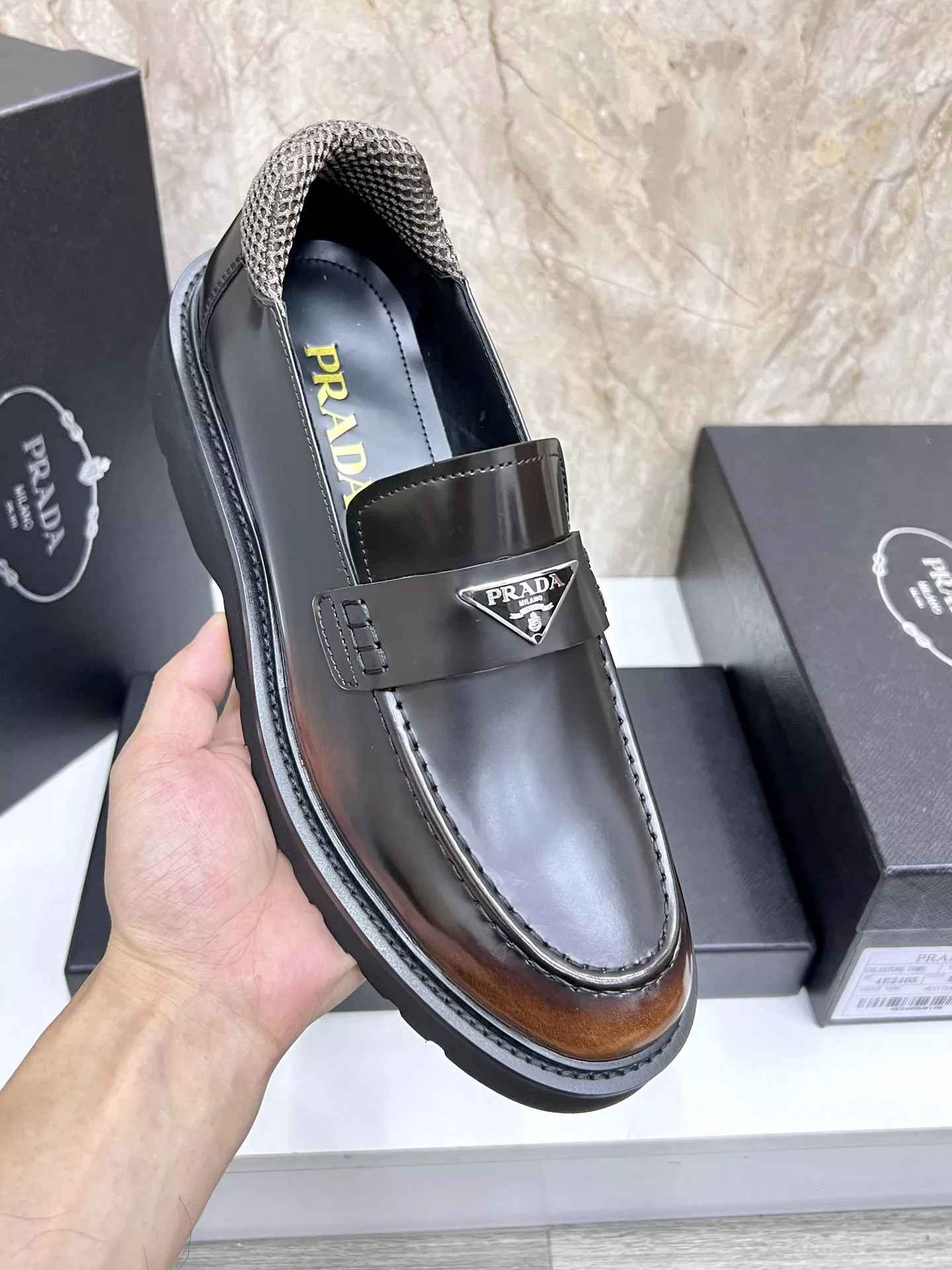 Prada Leather Shoes For Men Sophisticated 6508
