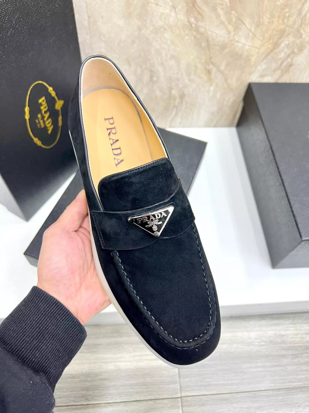Prada Leather Shoes For Men Stylish 6580