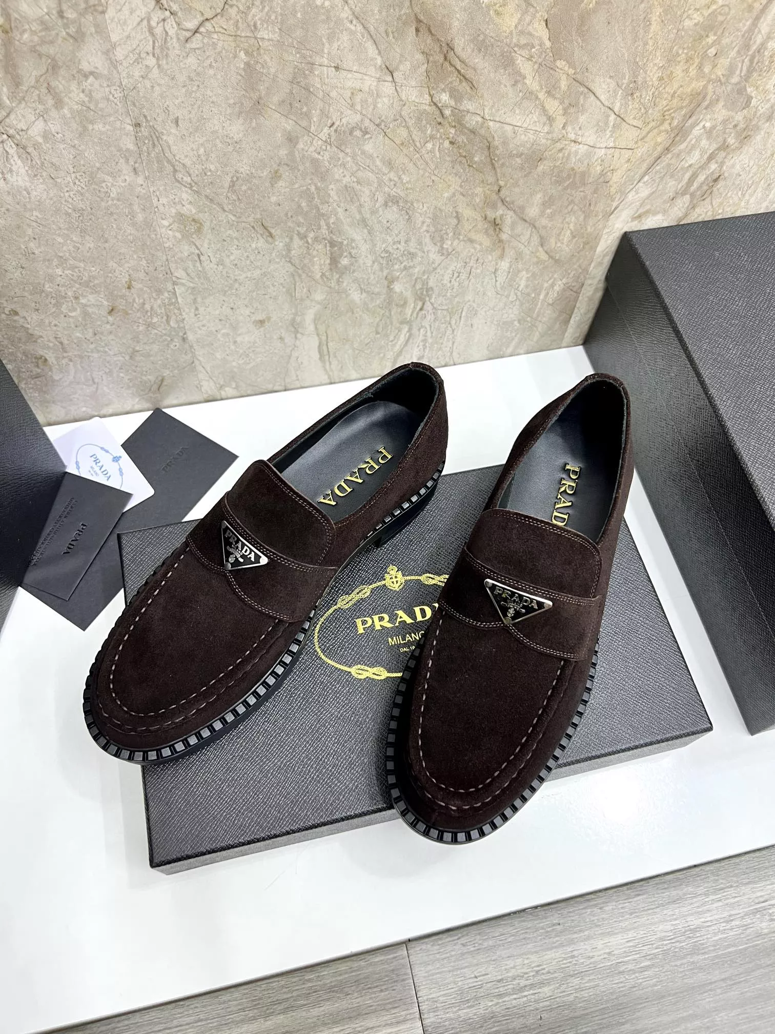 Prada Leather Shoes For Men Unique 9721