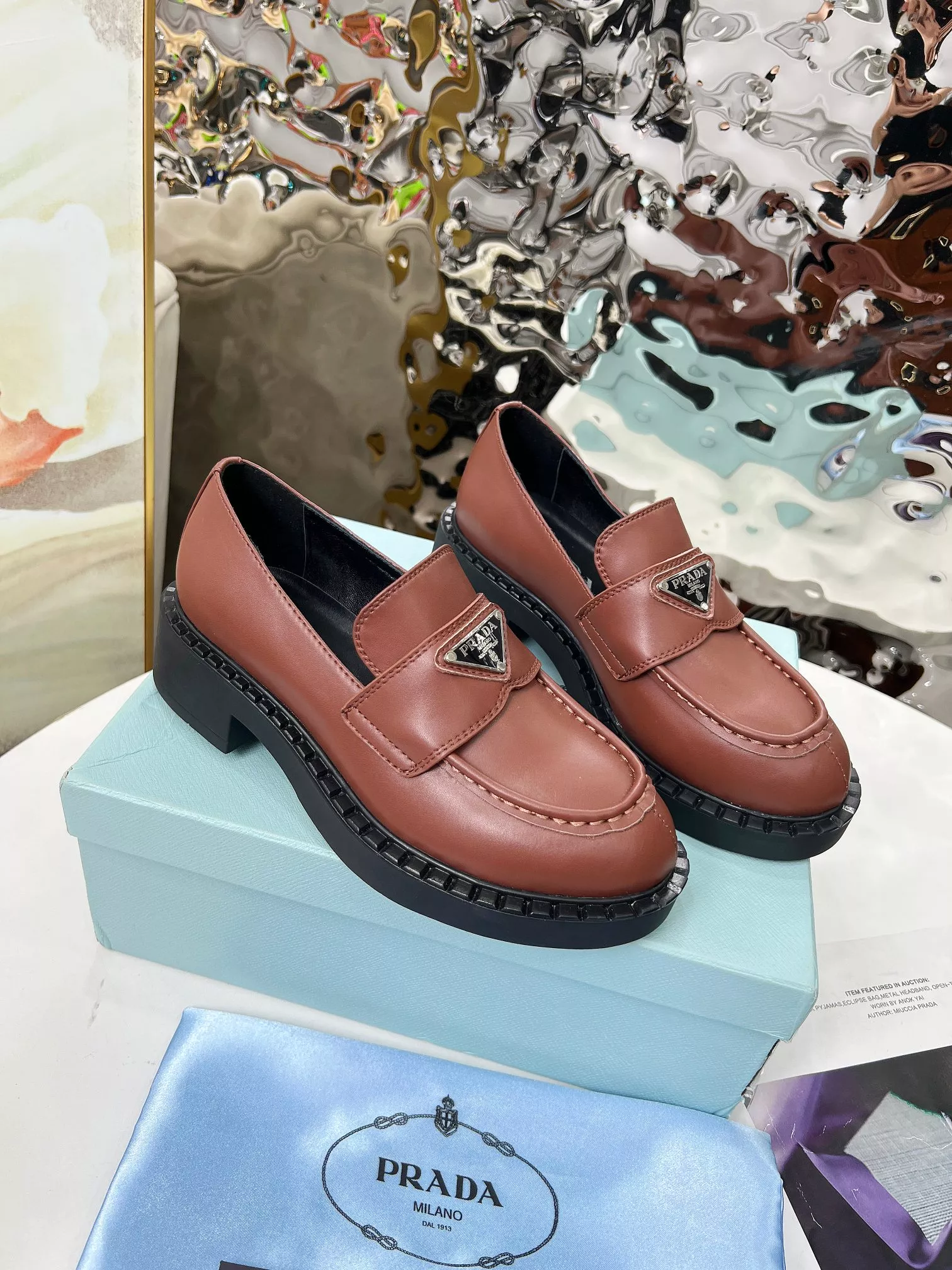 Prada Leather Shoes For Women HighQuality 4202