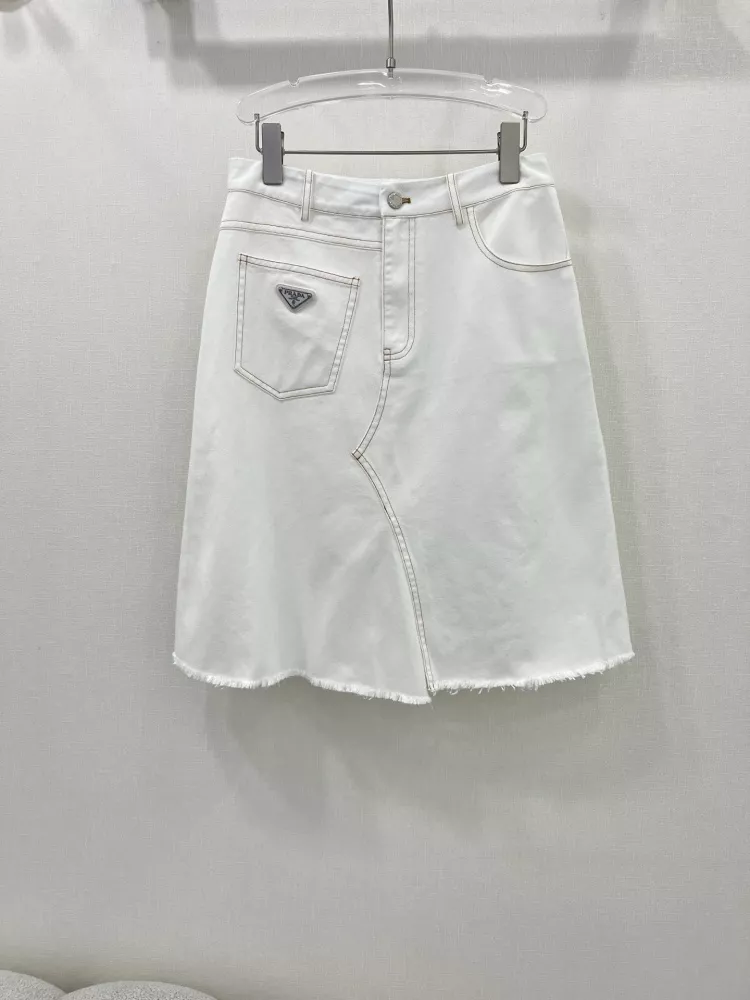 Prada Midi Skirt For Women Stylish 8771