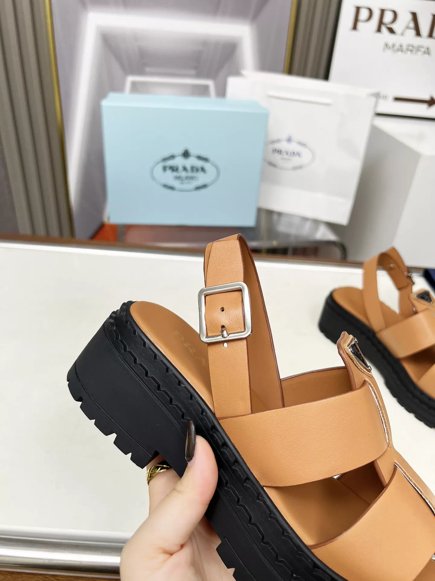 Prada Sandal For Women Affordable 3932