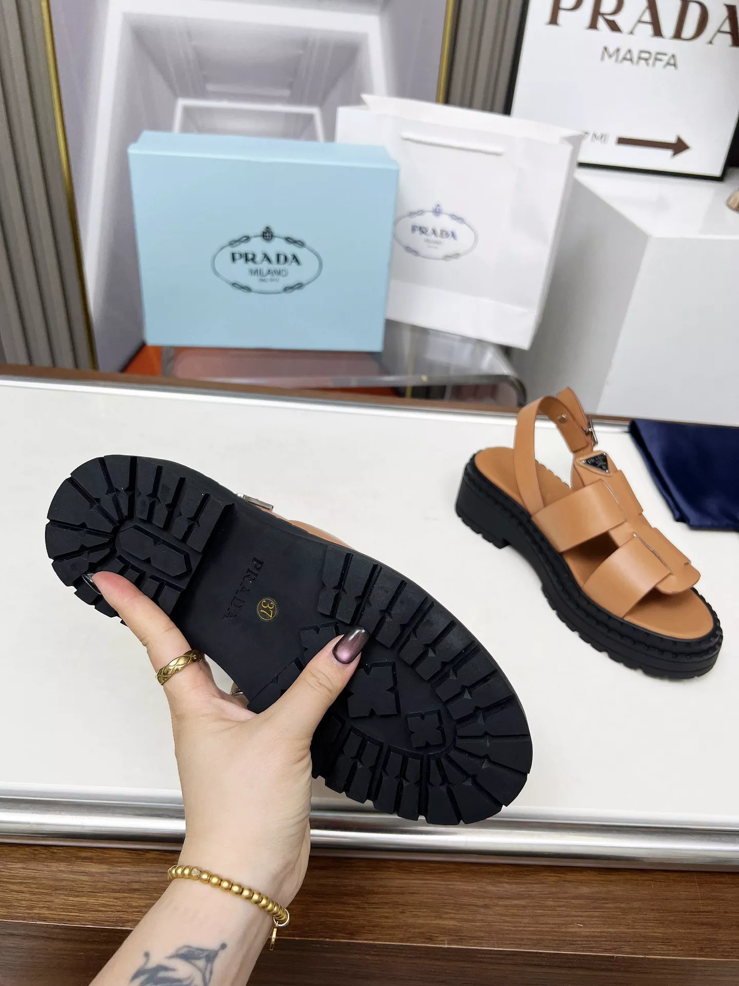 Prada Sandal For Women Affordable 3932