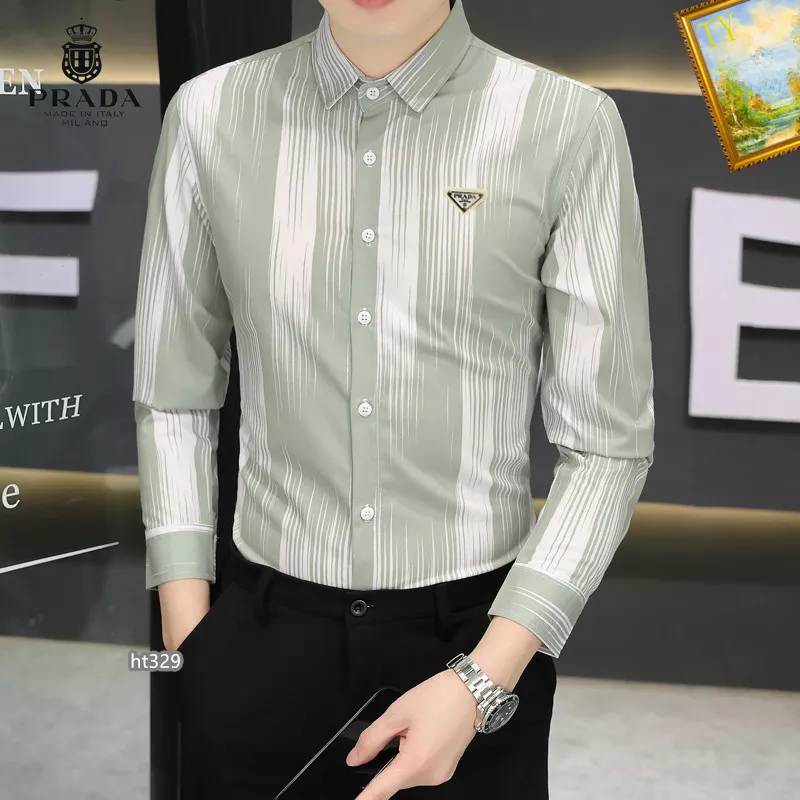 Prada Shirts Long Sleeved For Men DailyWear 5835