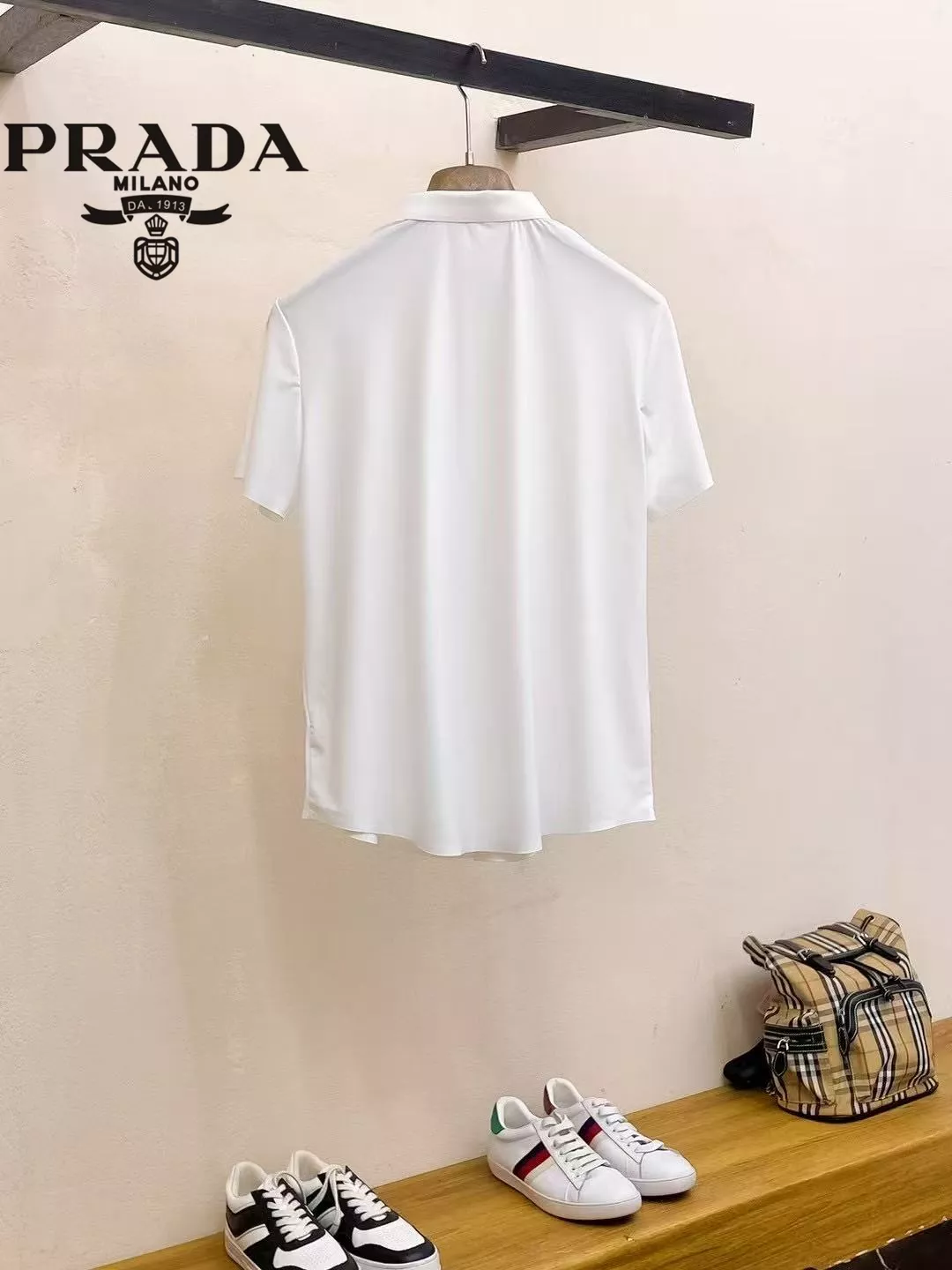 Prada Shirts Short Sleeved For Men Bright 8958