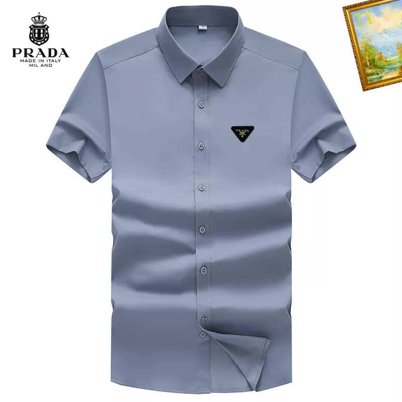 Prada Shirts Short Sleeved For Men Comfortable 6422