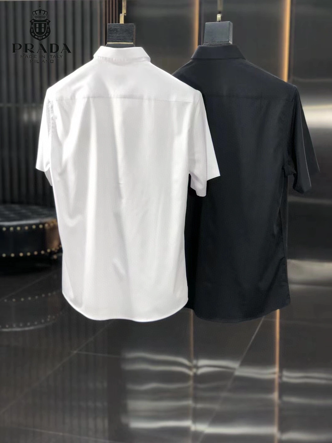 Prada Shirts Short Sleeved For Men Cozy 3382