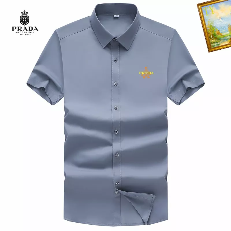 Prada Shirts Short Sleeved For Men DailyWear 3473