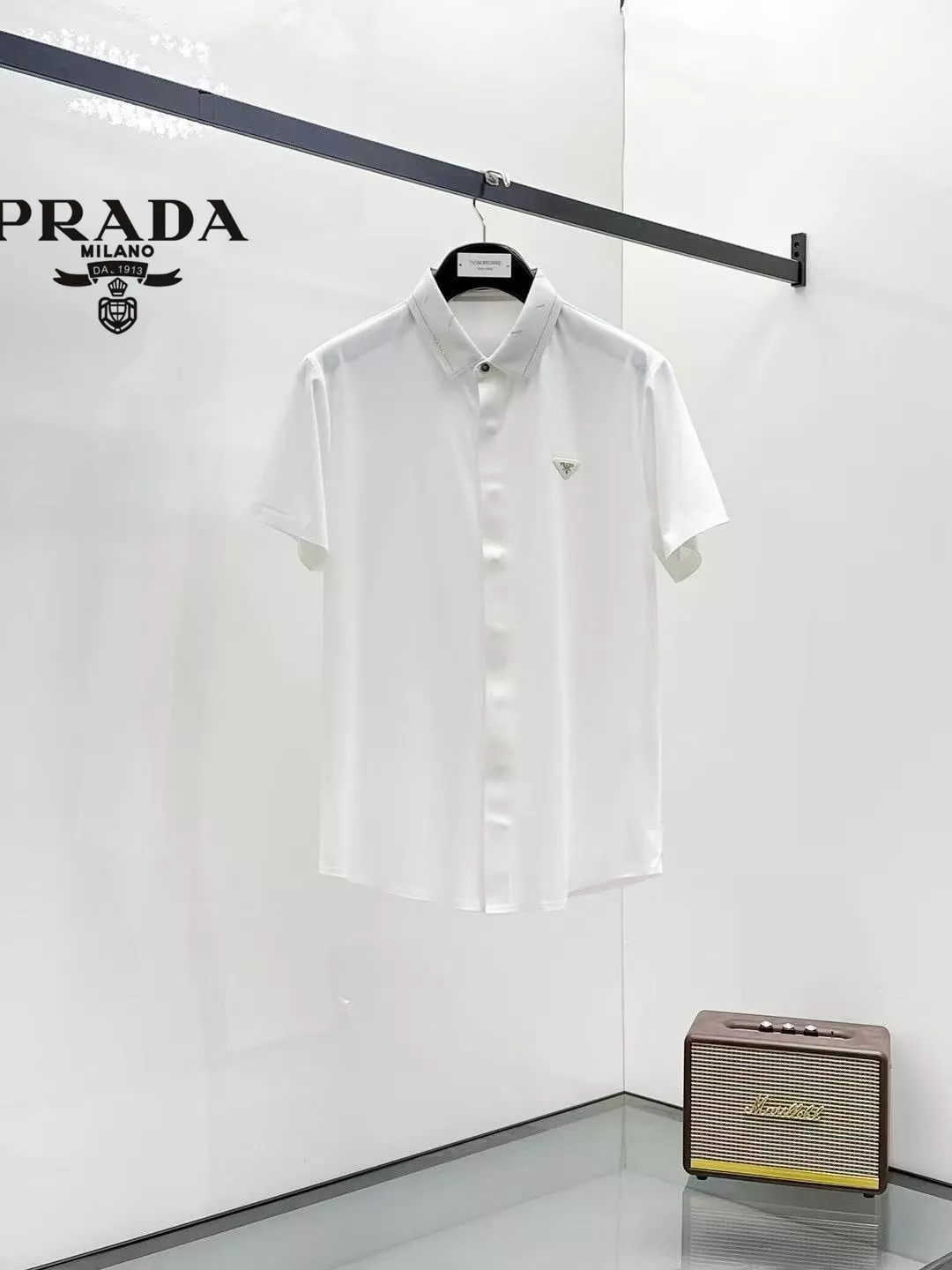 Prada Shirts Short Sleeved For Men DailyWear 3767