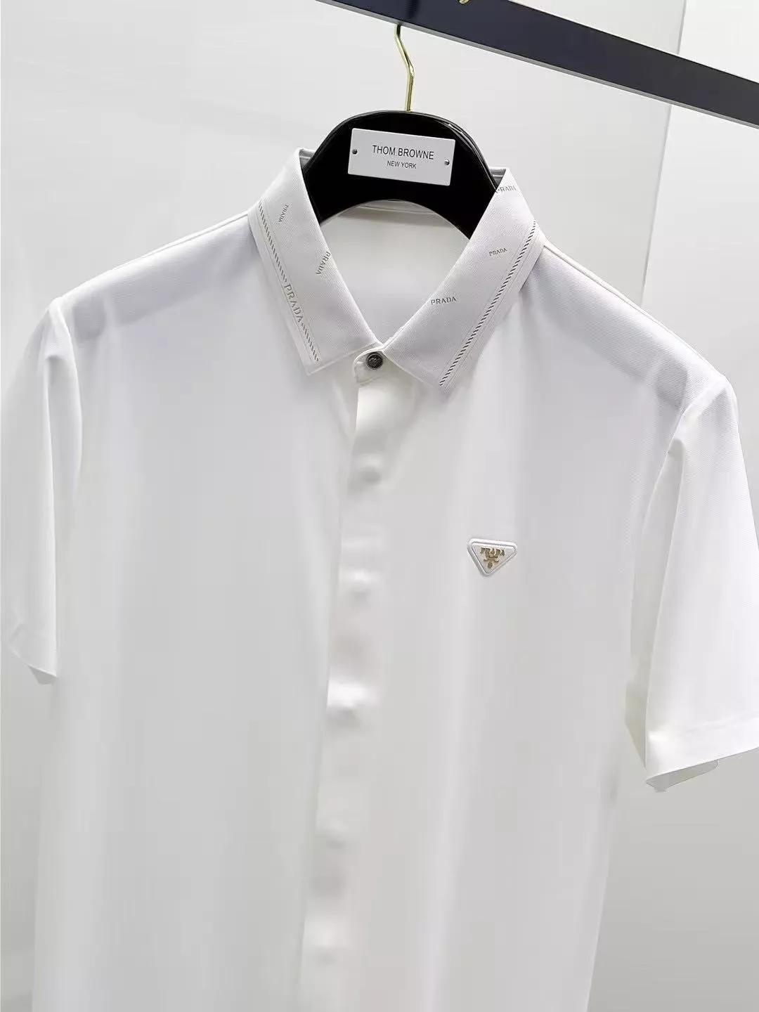 Prada Shirts Short Sleeved For Men DailyWear 3767