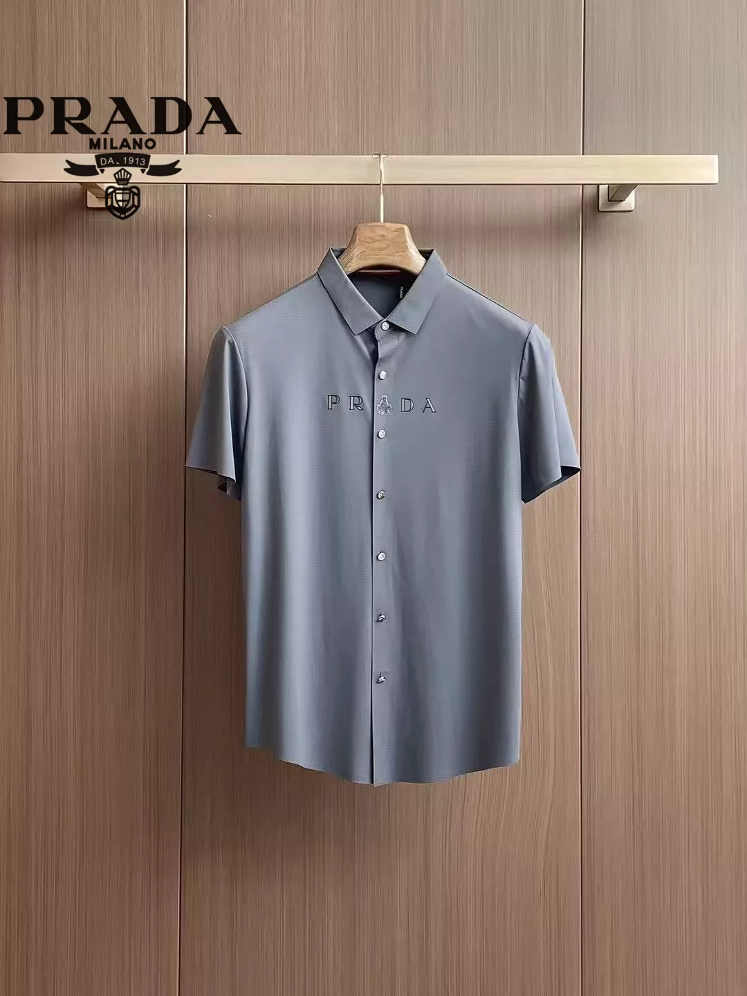 Prada Shirts Short Sleeved For Men Minimalist 2735