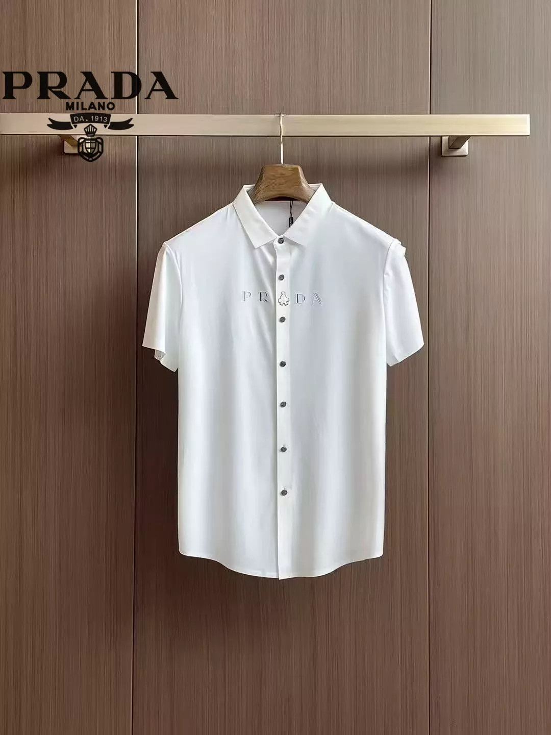 Prada Shirts Short Sleeved For Men Vibrant 2694