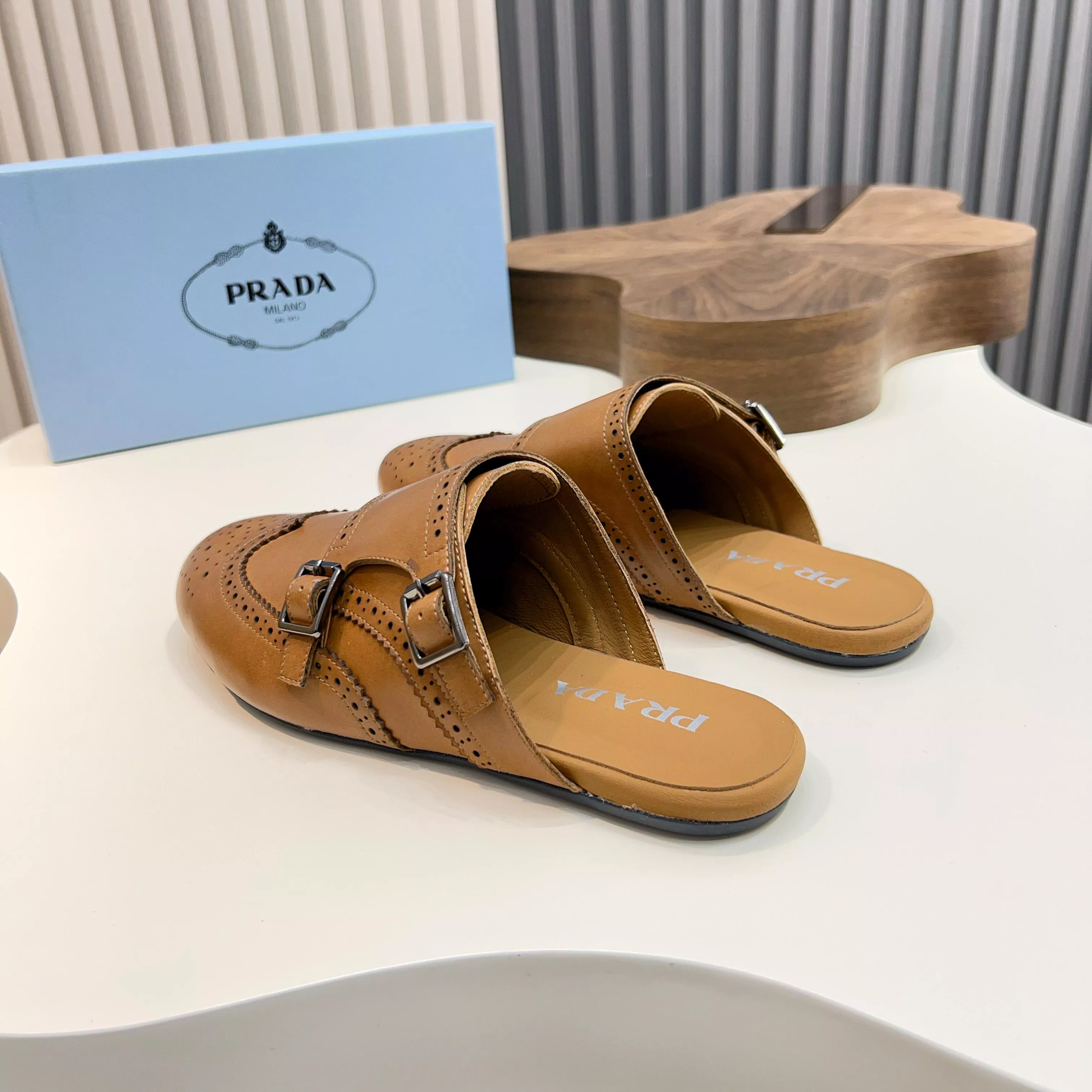 Prada Slippers For Men Breathable 2073