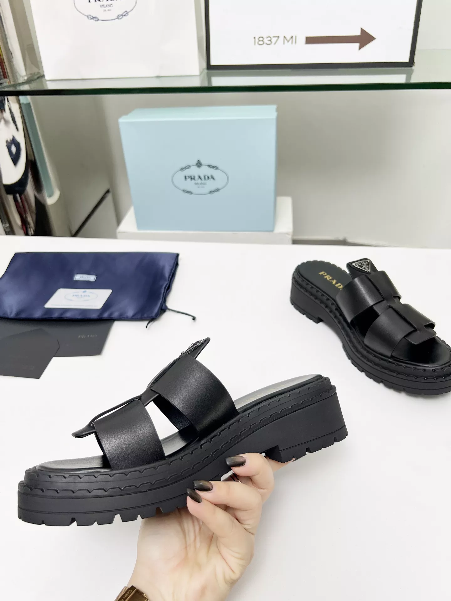 Prada Slippers For Women Affordable 8488