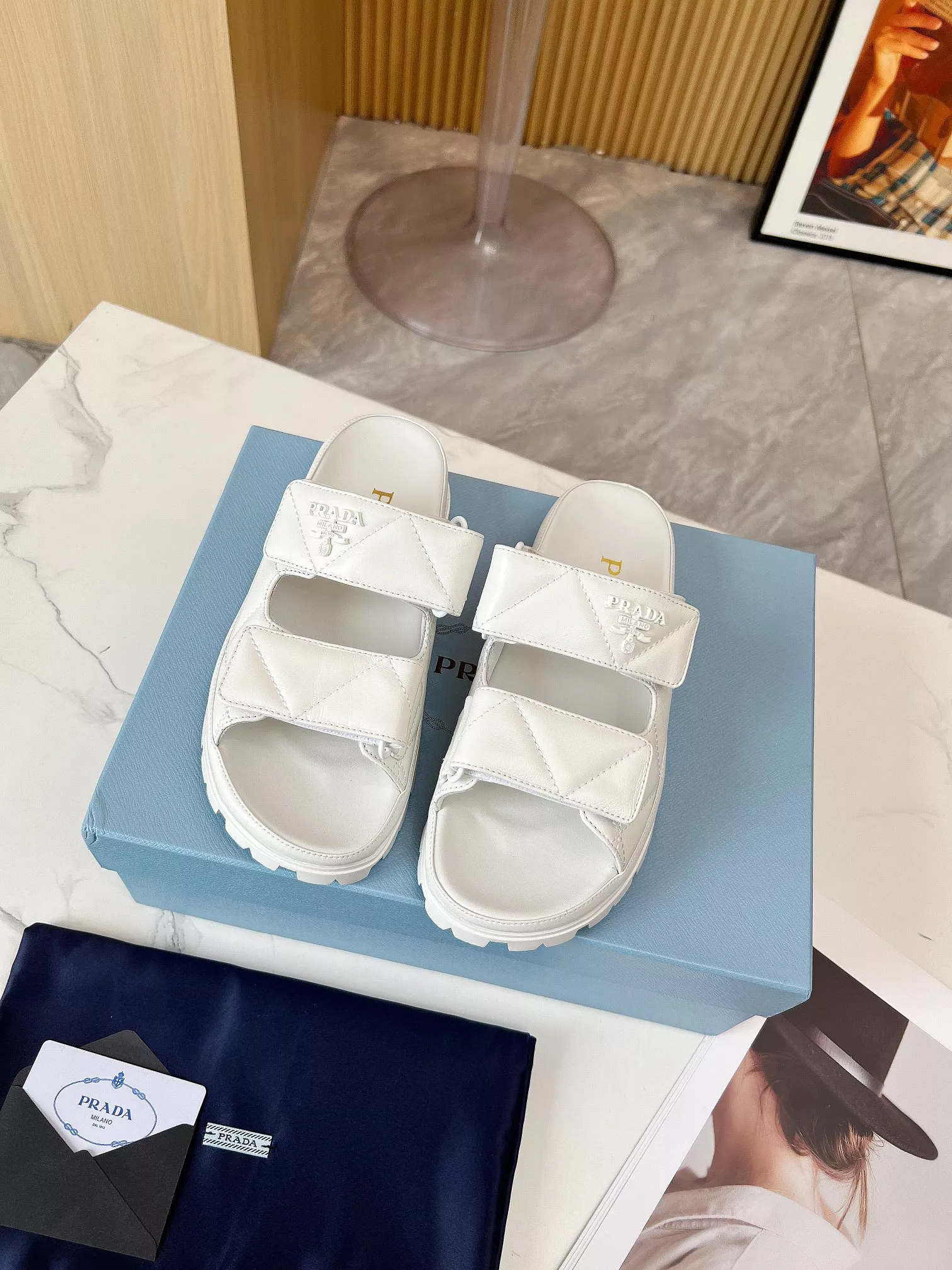 Prada Slippers For Women Breathable 9541